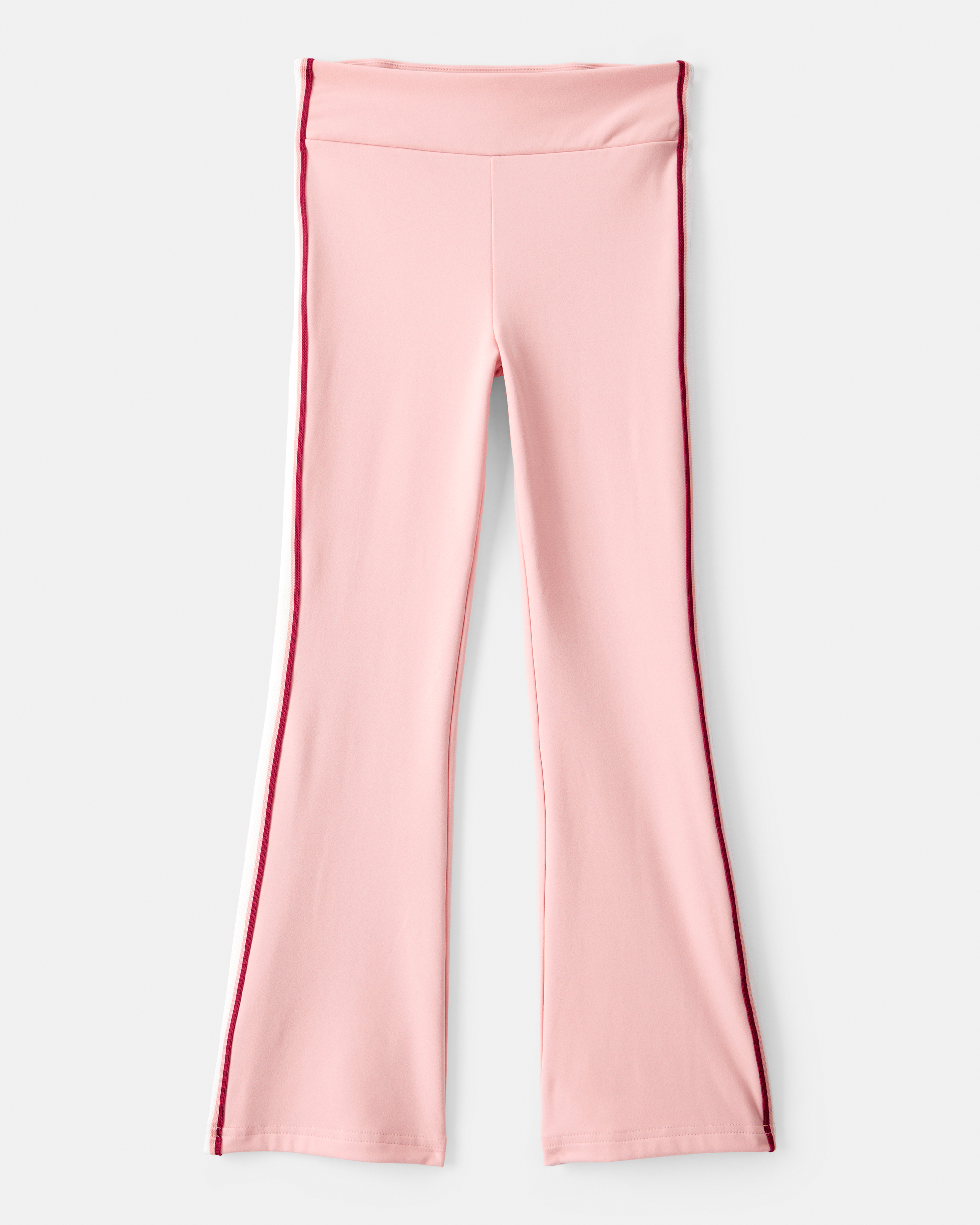 Girls Knit Flare Active Pants - Pink