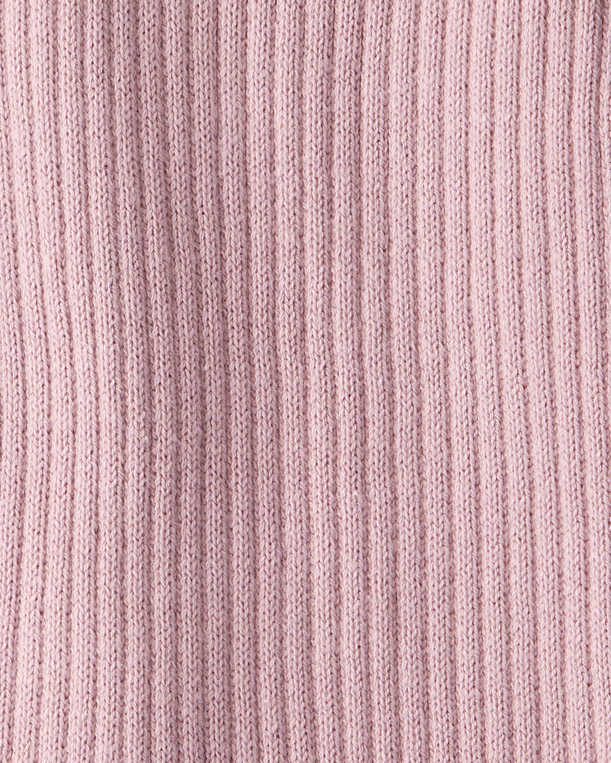 Baby Girl Ribbed Cotton Jumpsuit - Pink