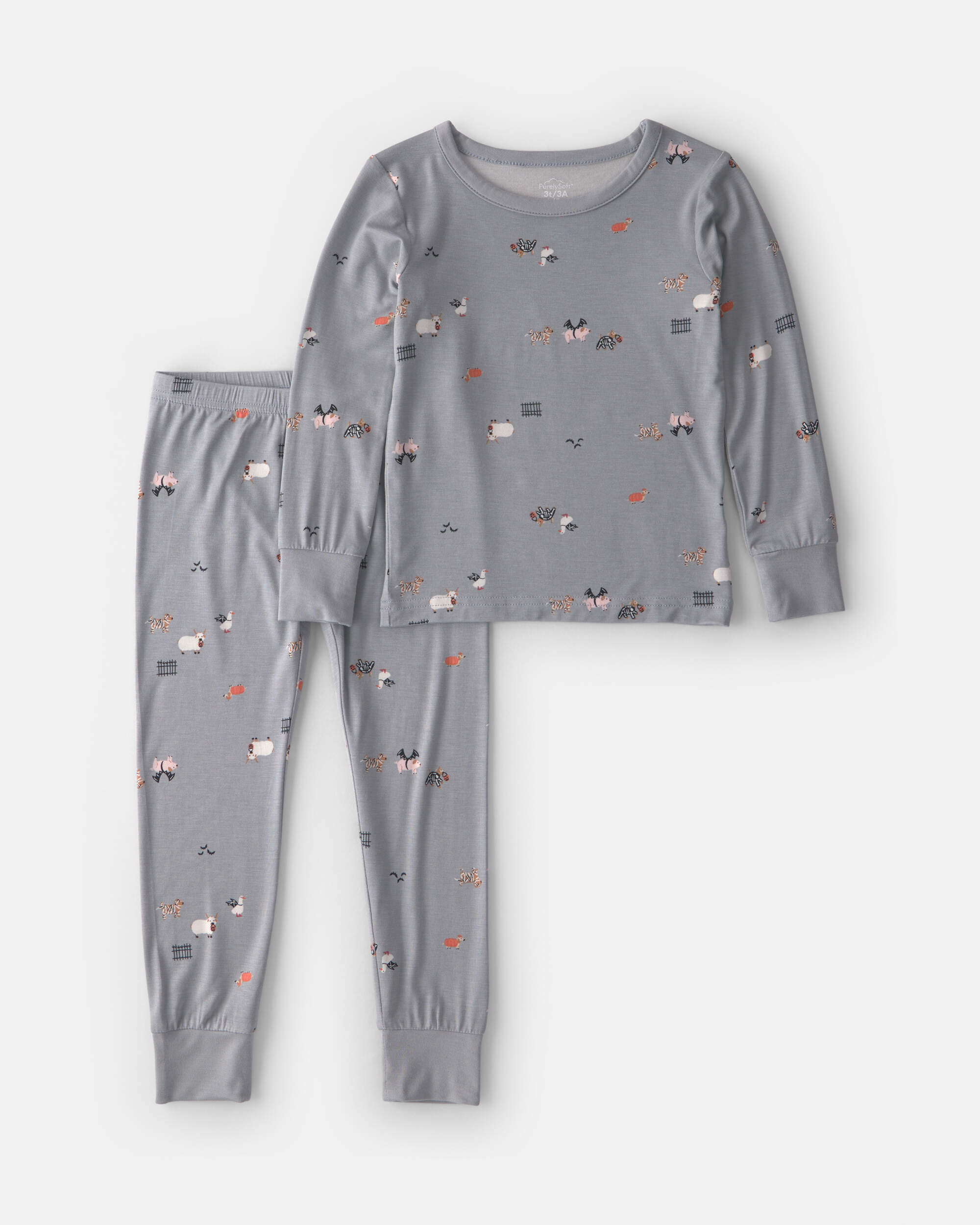 Toddler 2-Piece Halloween PurelySoft™ Snug Fit Pyjama Set - Grey