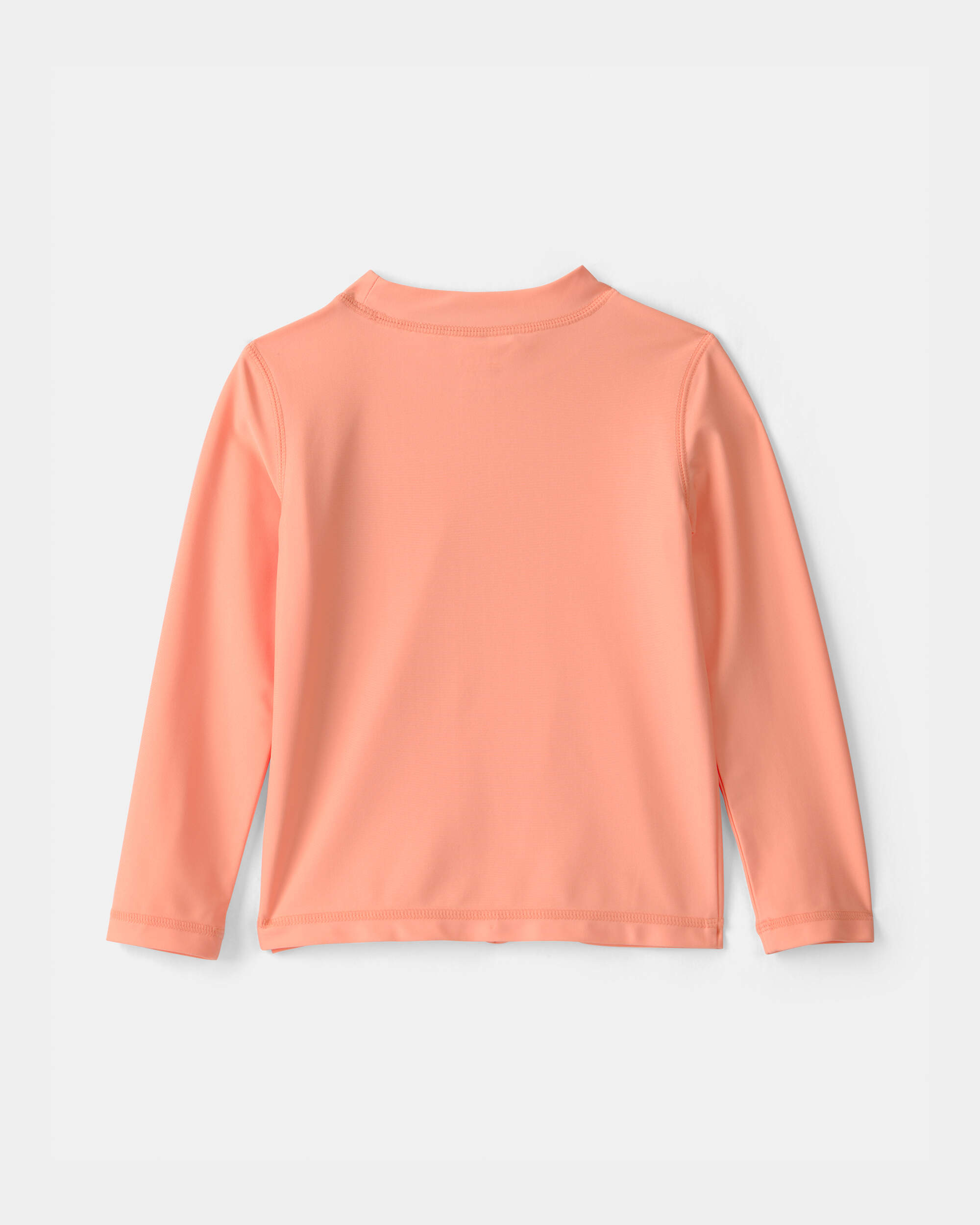 Toddler Boy Crab Solid Long-Sleeve Rashguard - Orange