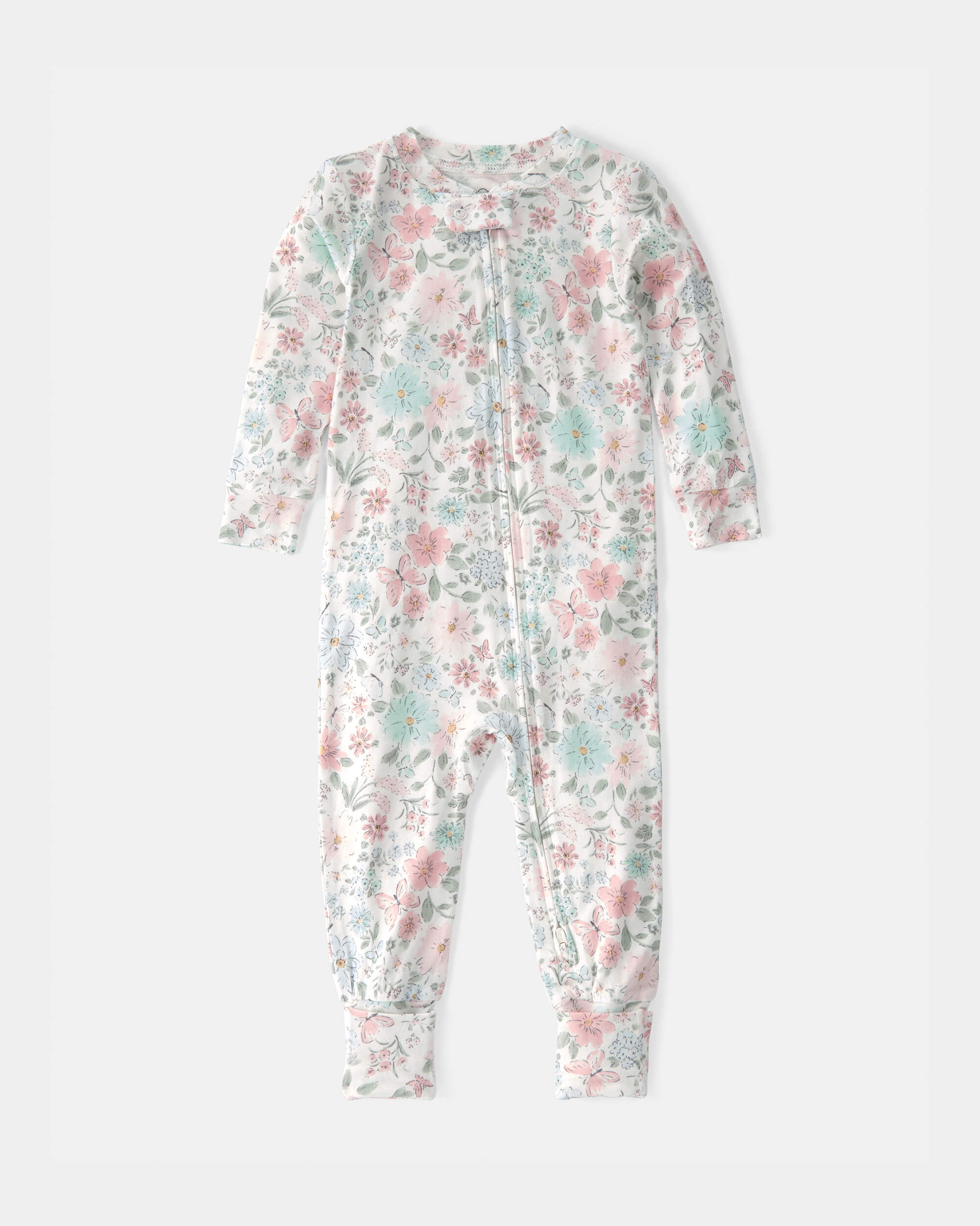 Toddler Girl Butterfly Garden PurelySoft 1-Piece Pajama