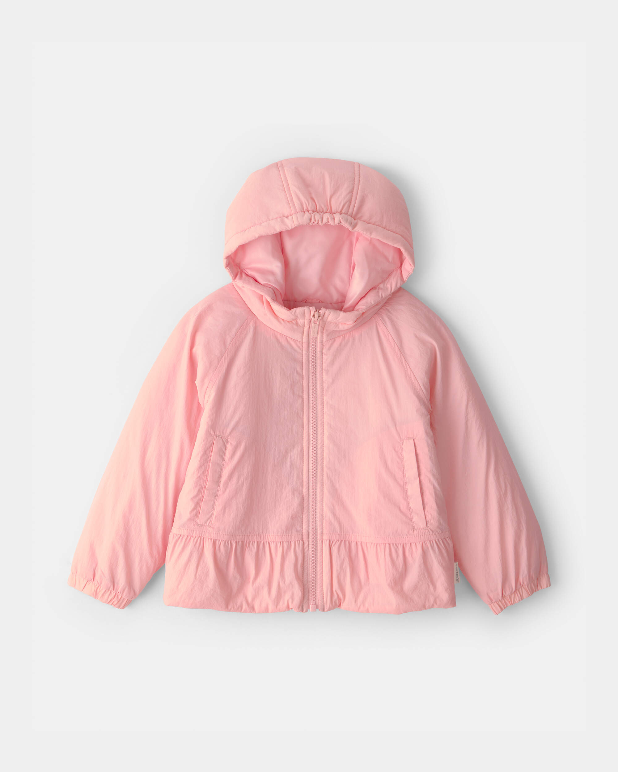 Girls Mid Weight Peplum Jacket - Pink