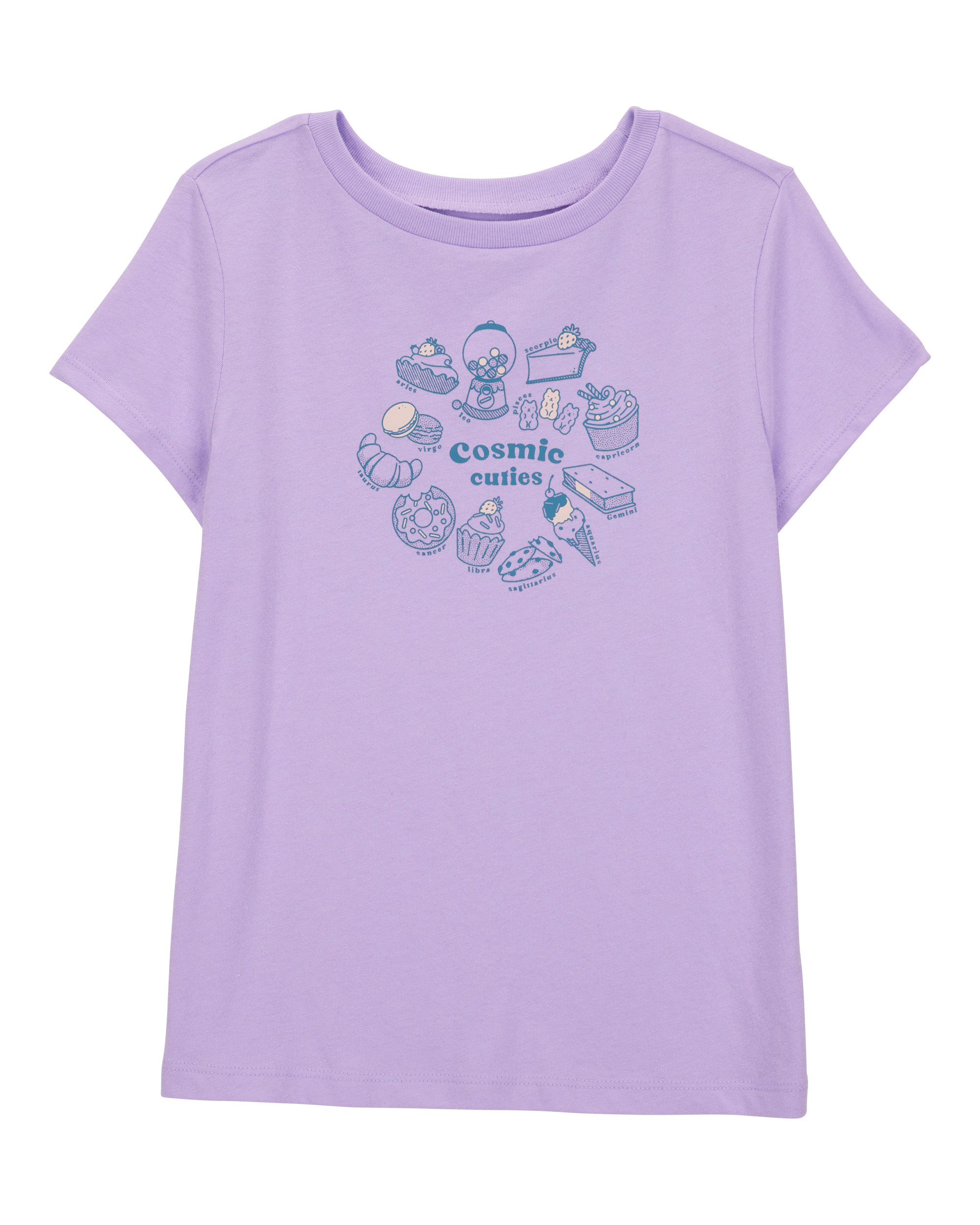 Kid Cosmic Cuties Short-Sleeve Graphic Tee - Purple