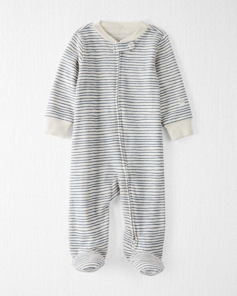 Baby Organic Cotton Sleeper Pyjamas Stripes