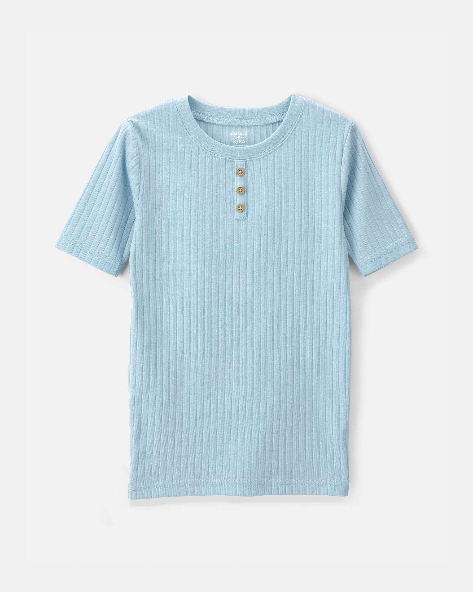 Boys Rib Snug Fit 2-Piece Pyjama Set - Blue