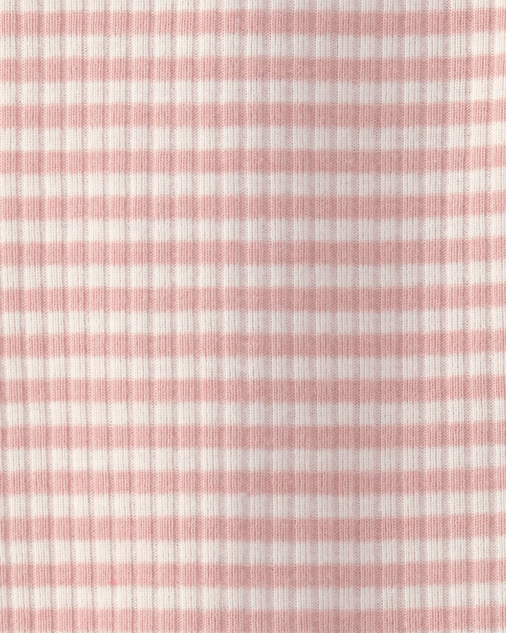 Baby Girl Striped Sleeveless Romper - Pink