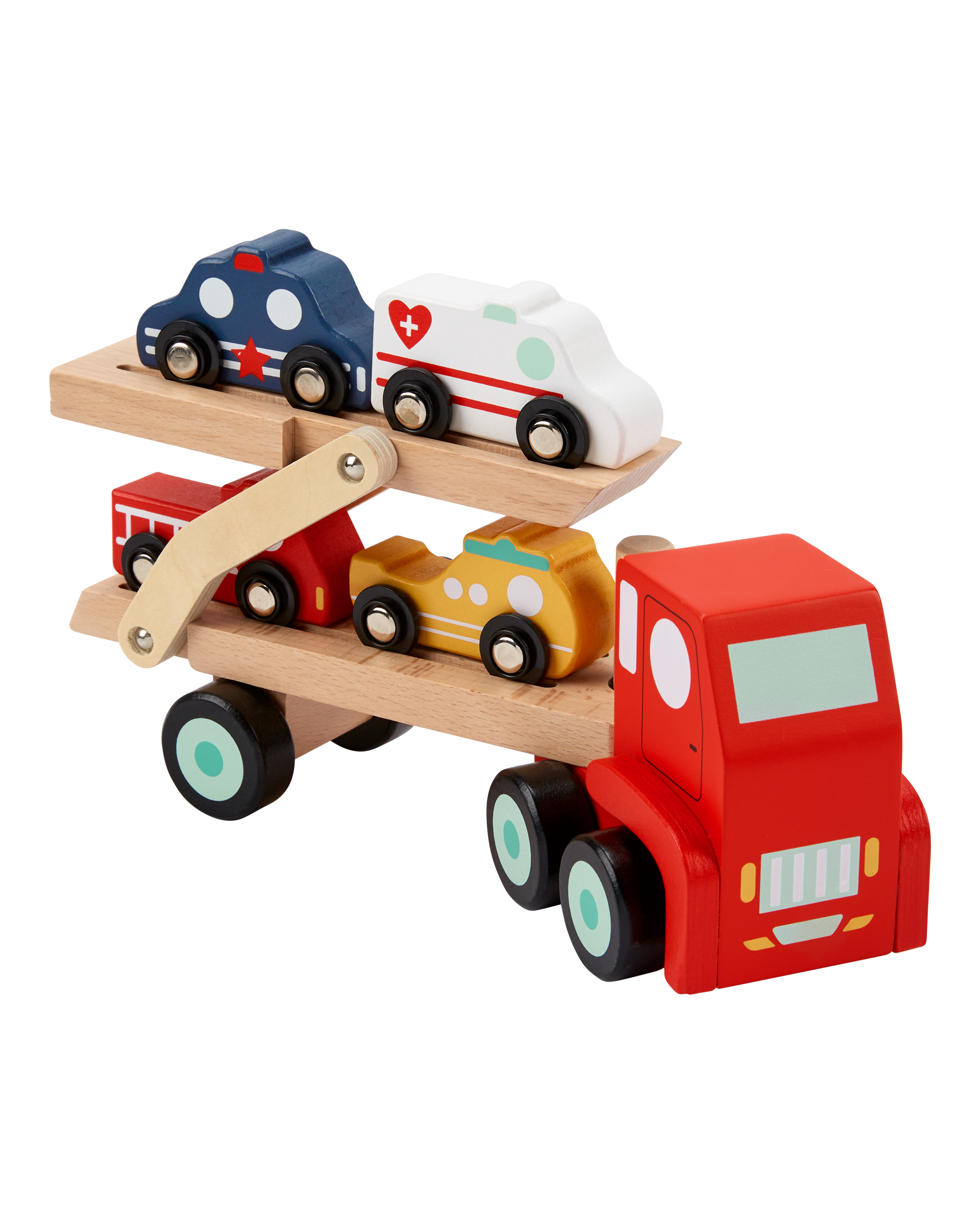 Toddler Wooden Rescue Car Carrier
