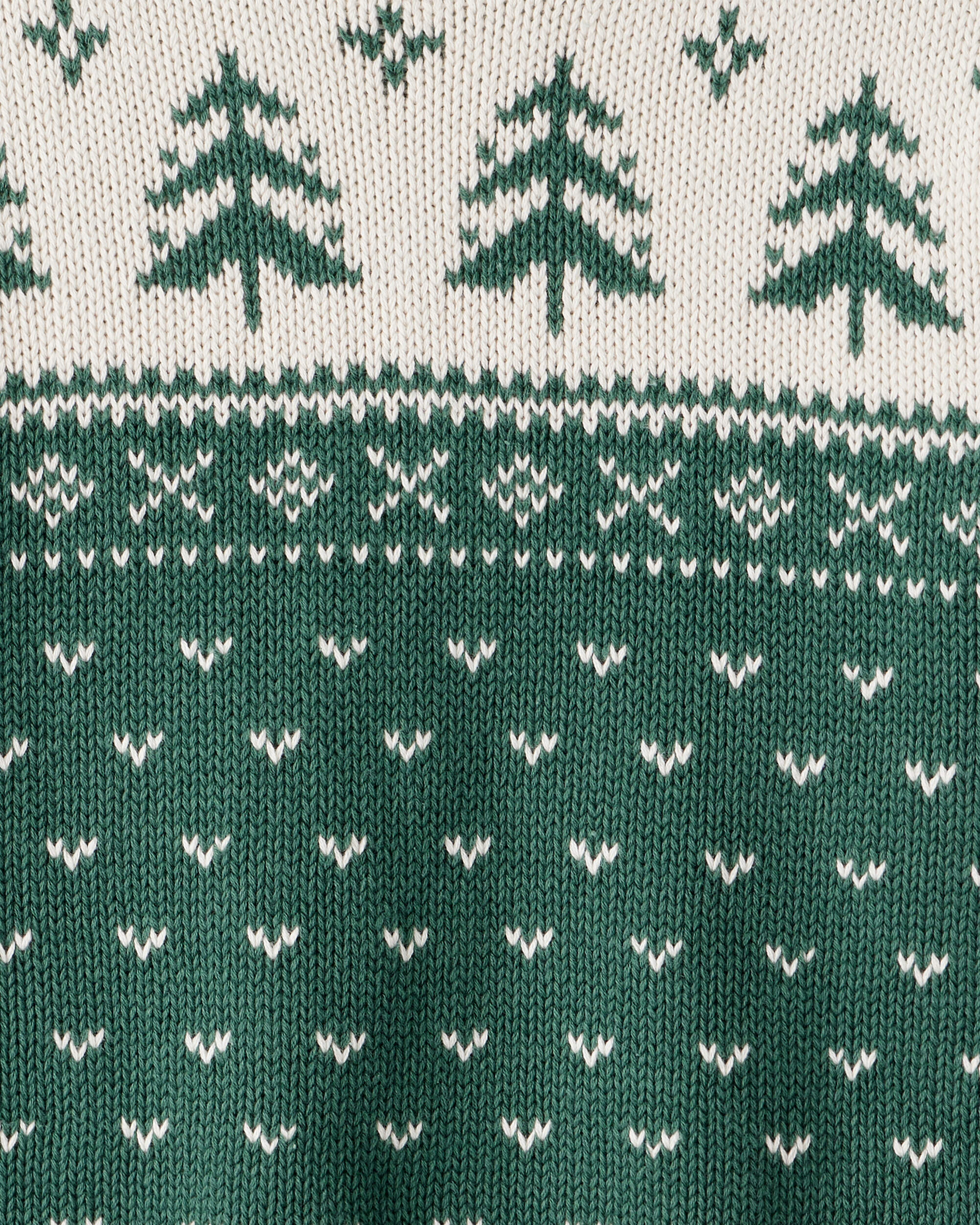 Kid Organic Cotton Evergreen Fair Isle Sweater
