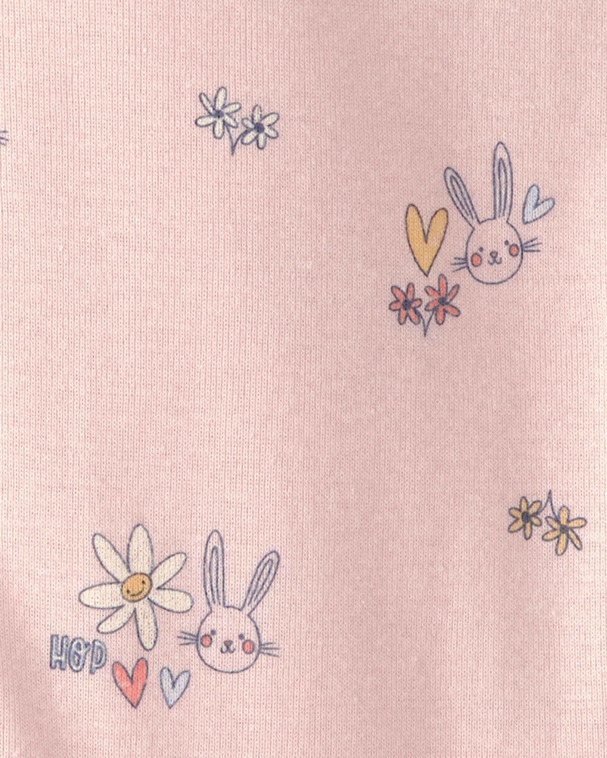 Baby Girl Easter Bunny 100% Cotton Snug Fit 1-Piece Pyjama Set - Pink