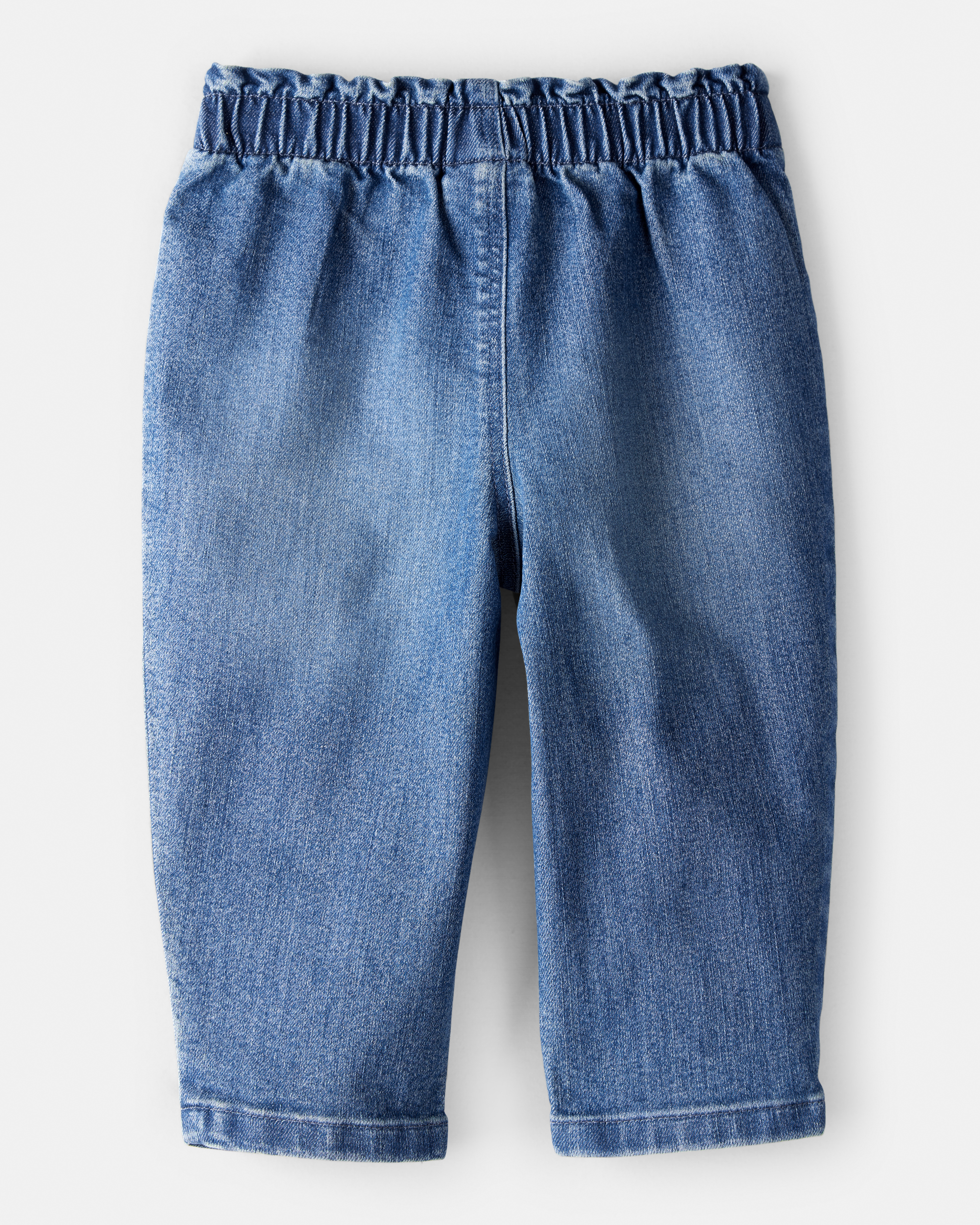 Baby Girl Heart Pocket Barrel Jeans - Blue