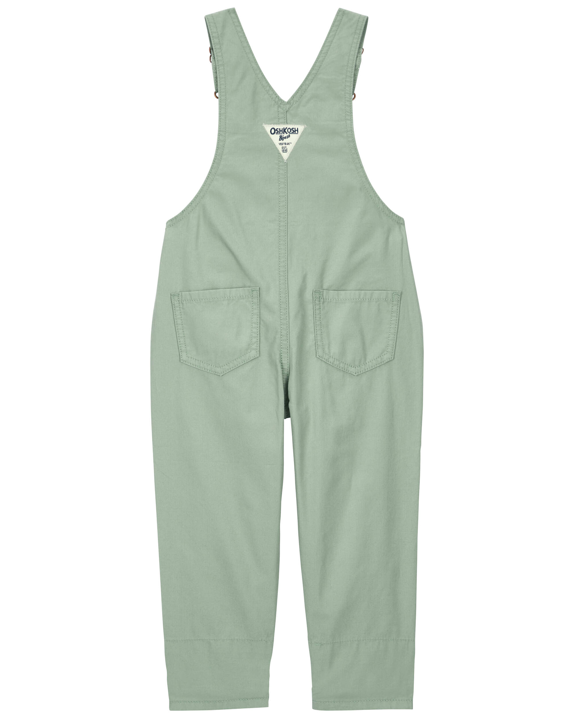 Toddler Girl Floral Lined Lightweight Canvas Overalls