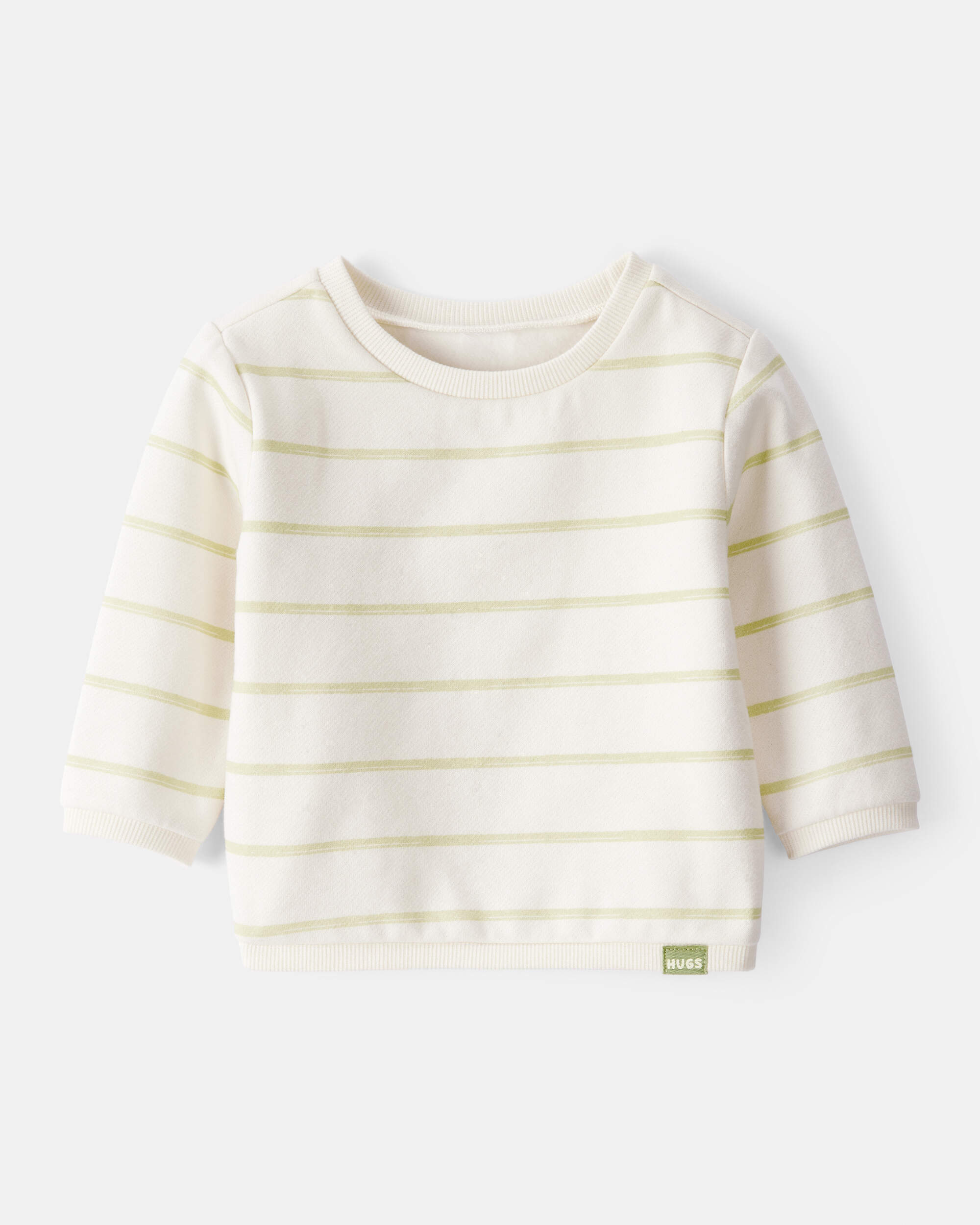 Baby Boy Long-Sleeve Pullover Sweatshirt - White