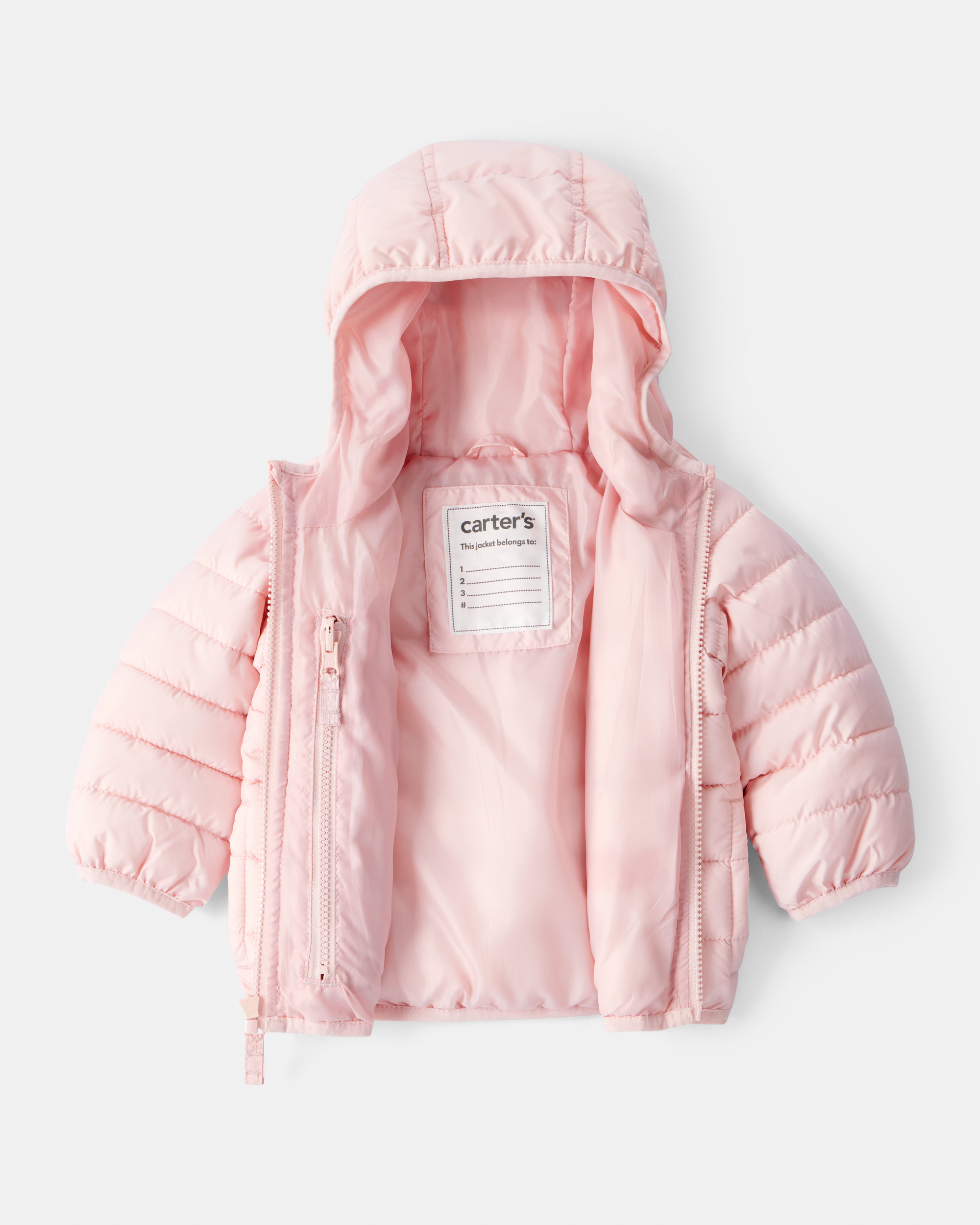 Baby Hooded Puffer Jacket - Pink