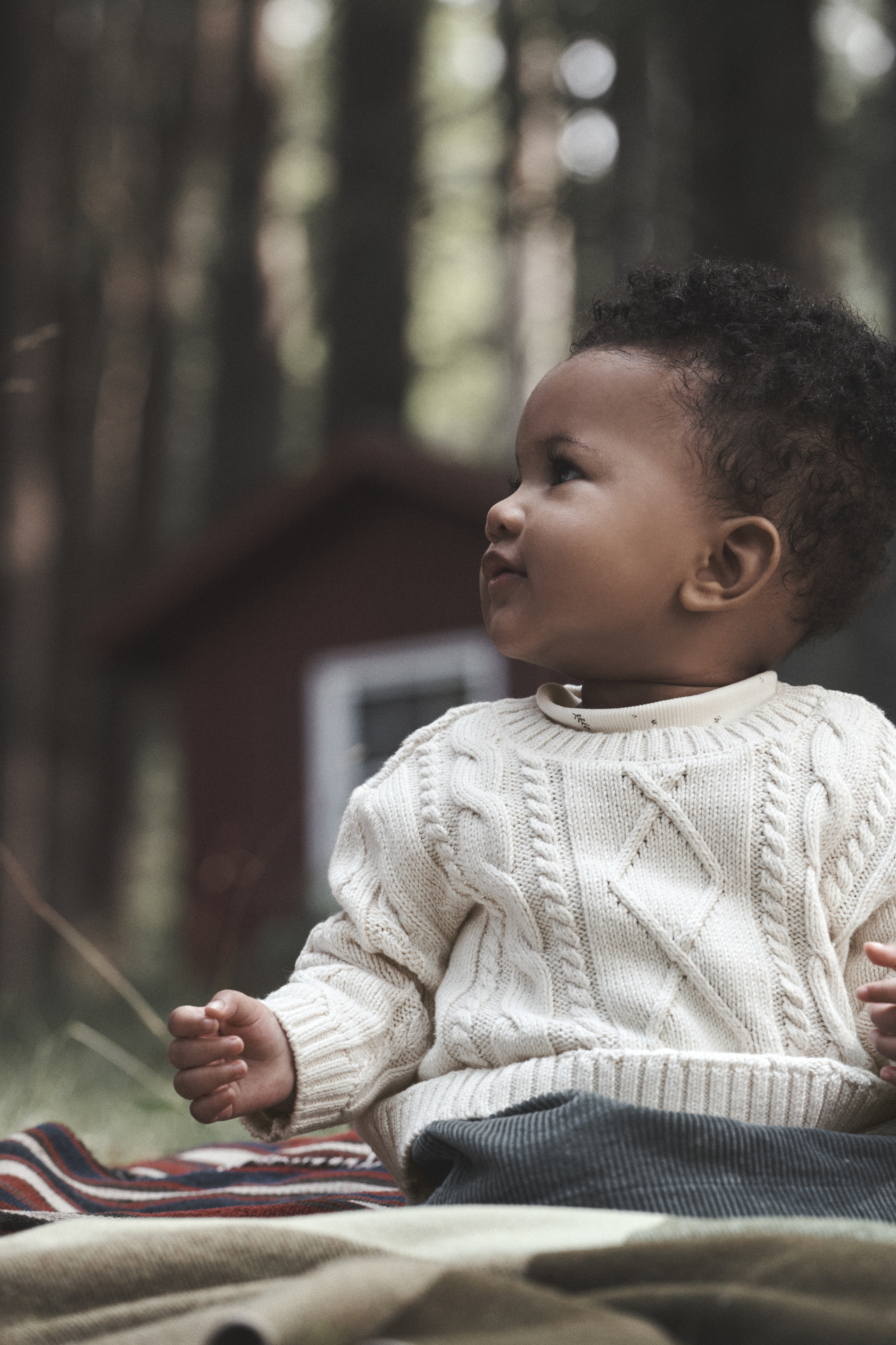 Baby Organic Cotton Cable Knit Sweater