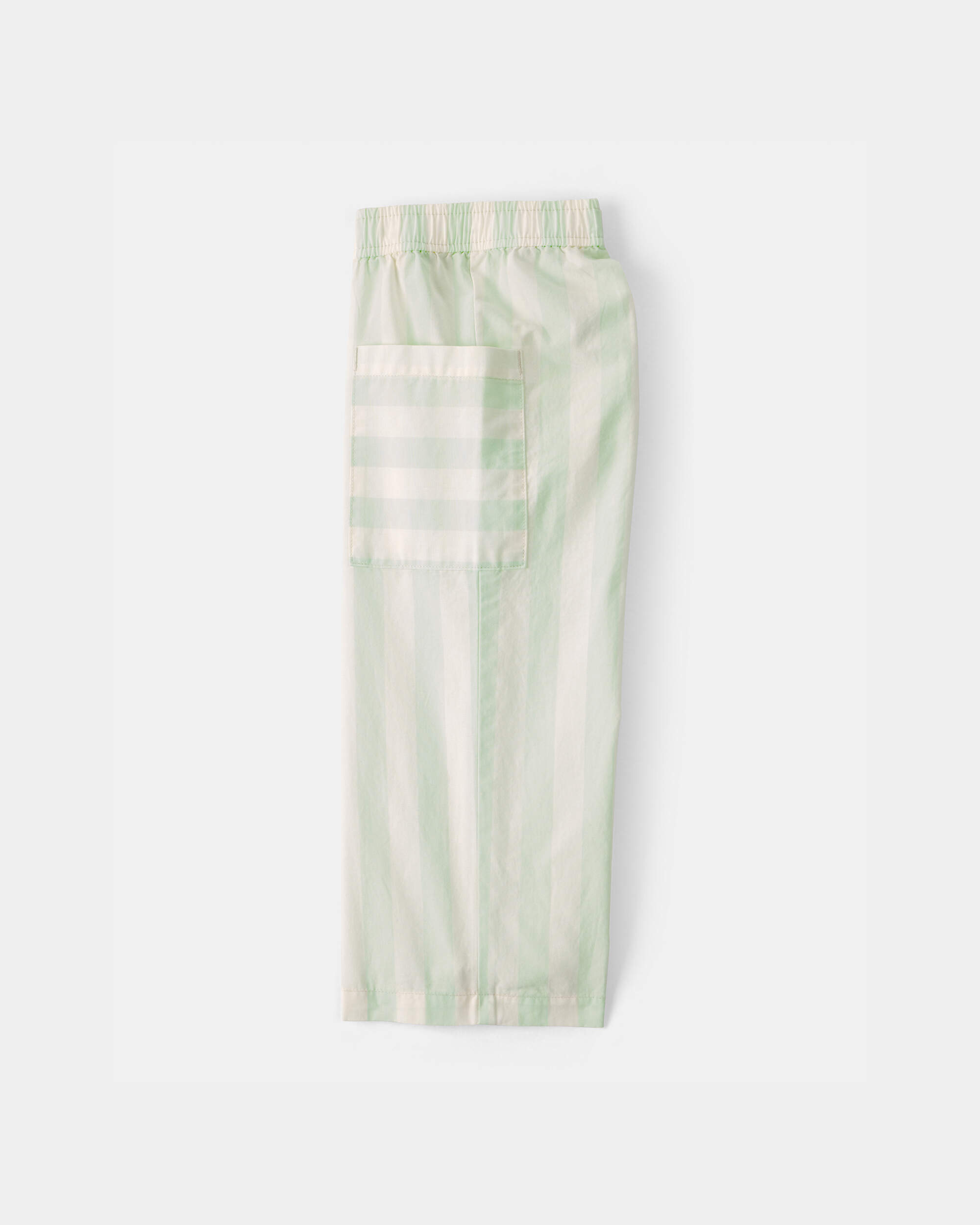 Toddler Girl Striped Pants - Green/Ivory