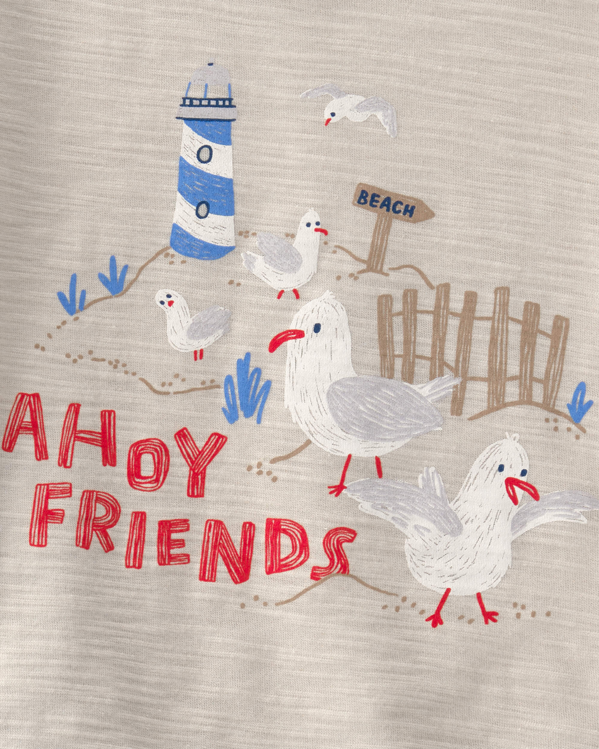 Baby Boy 2-Piece Seagull Top & Short Set - Brown/Blue