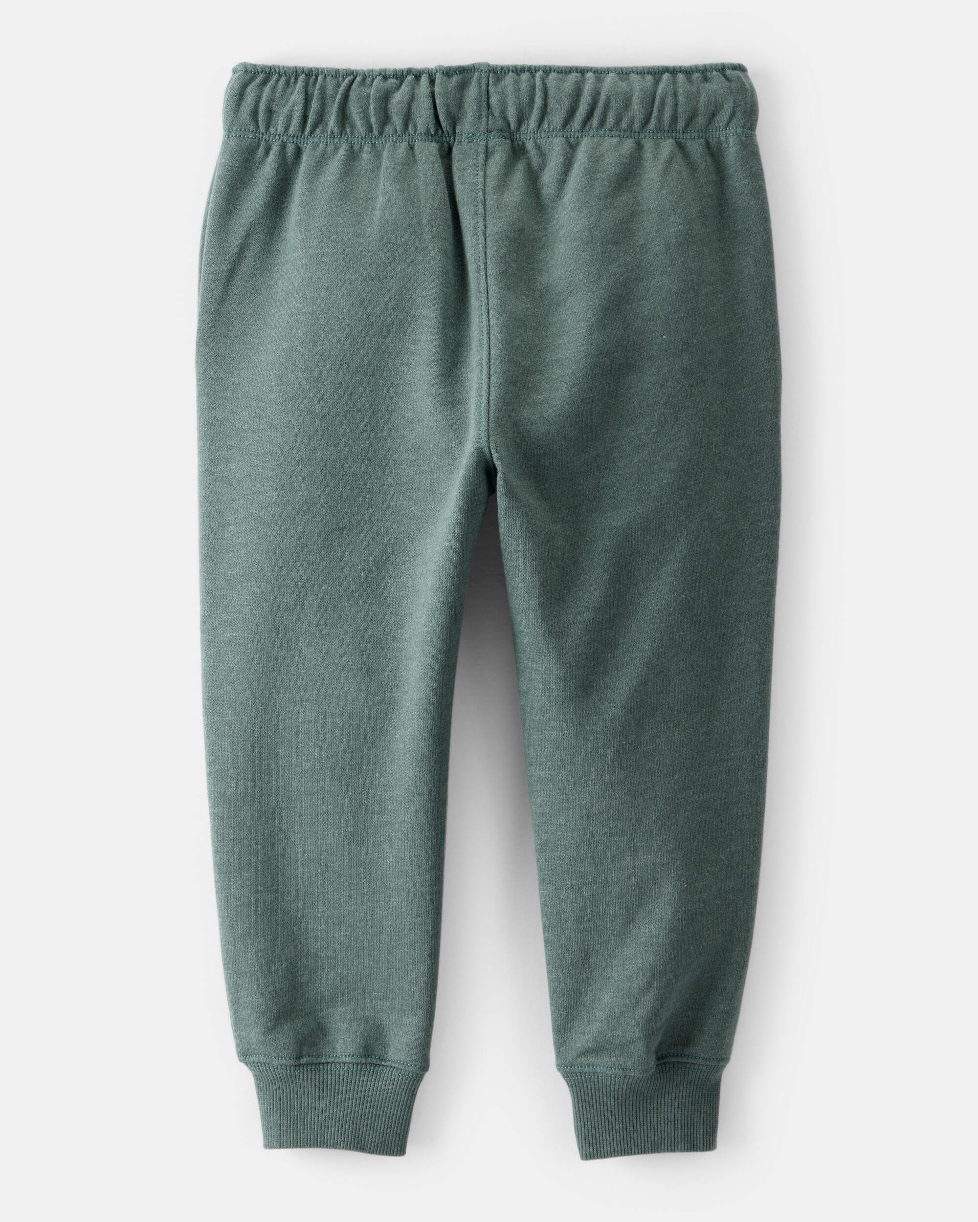 Toddler Boy Solid Fleece Cotton Jogger - Green