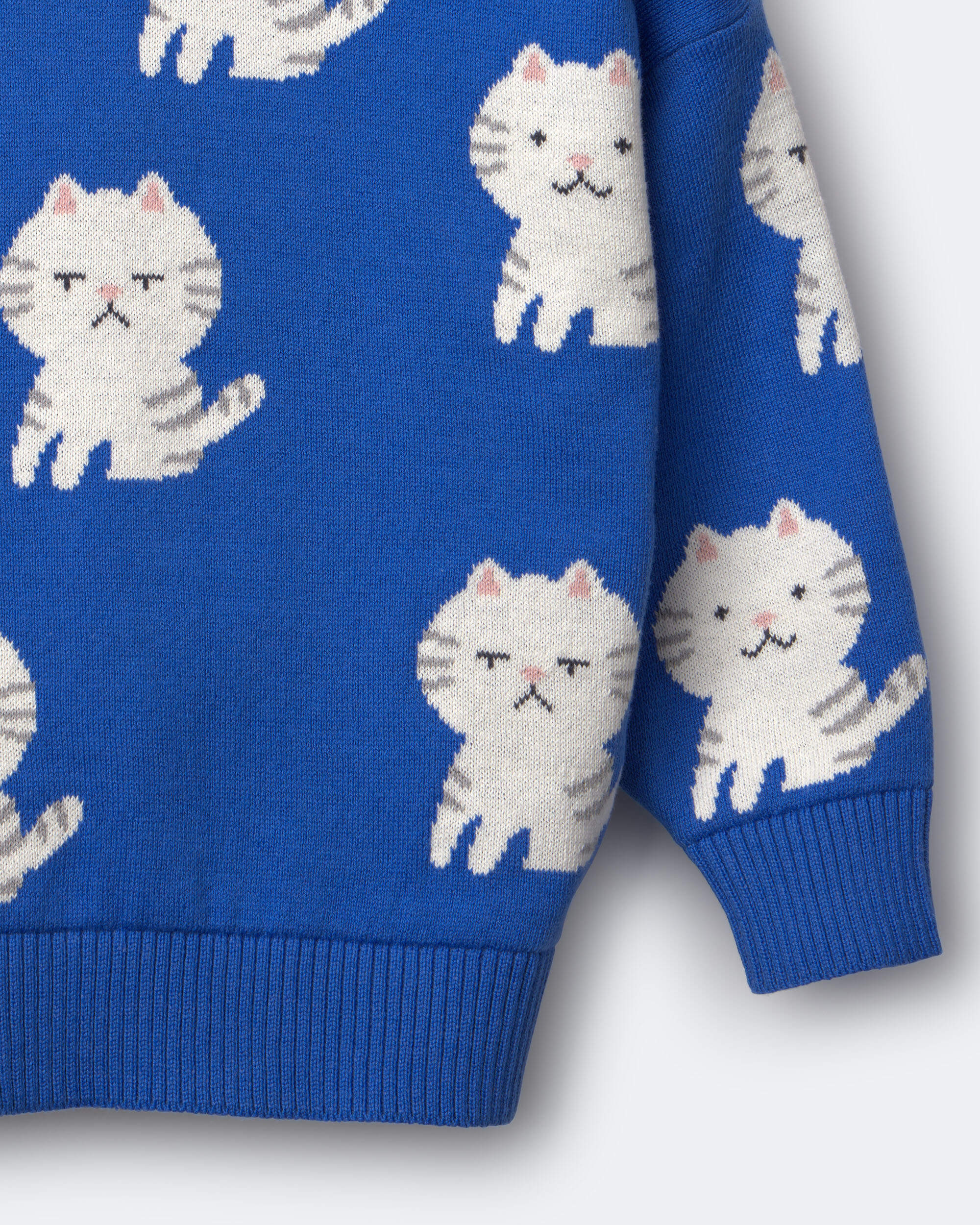 Toddler Girl Pullover Sweater - Royal Blue