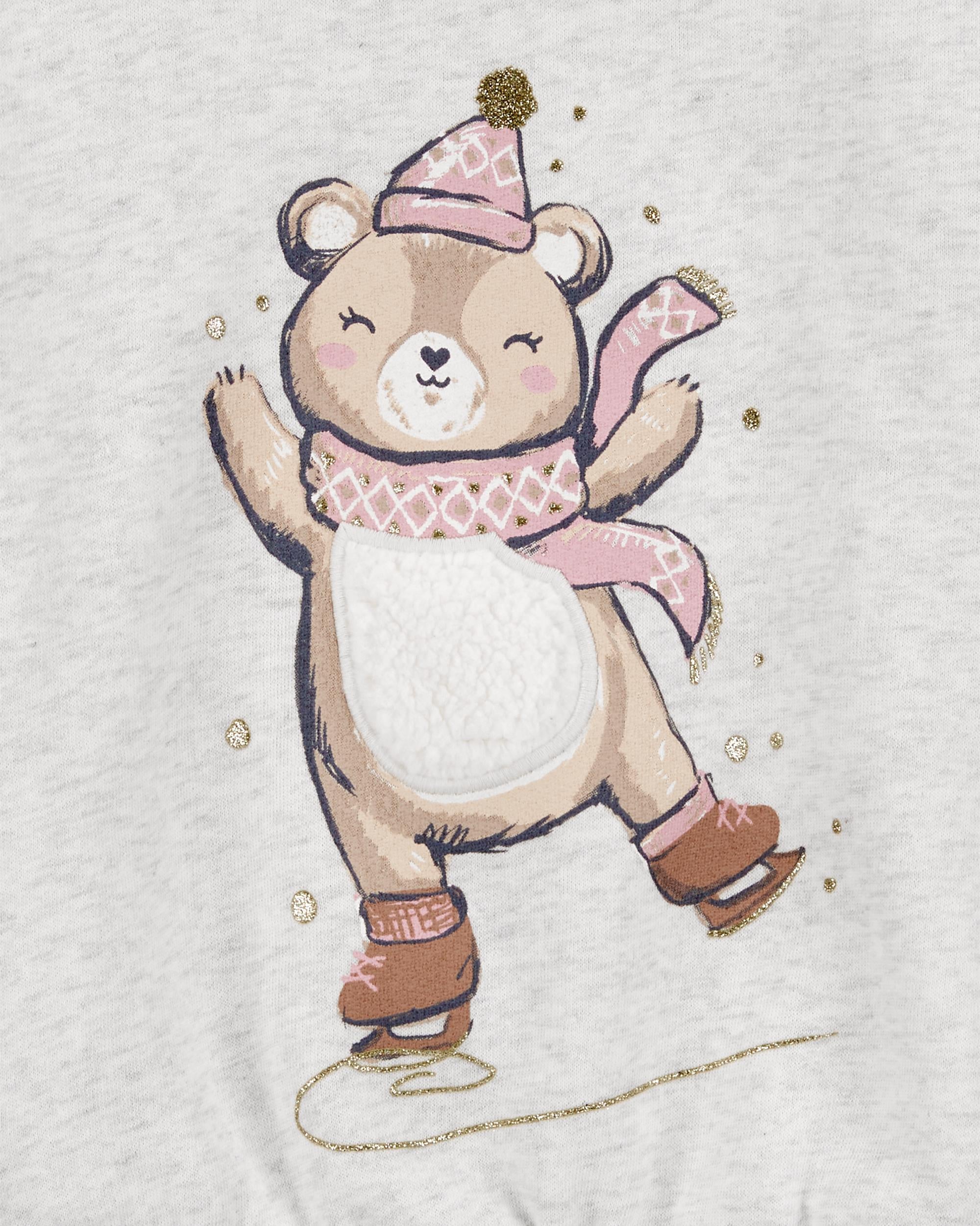 Carters Oshkosh Baby Ice Skating Bear Fleece Sweatshirt Hillcrest Mall