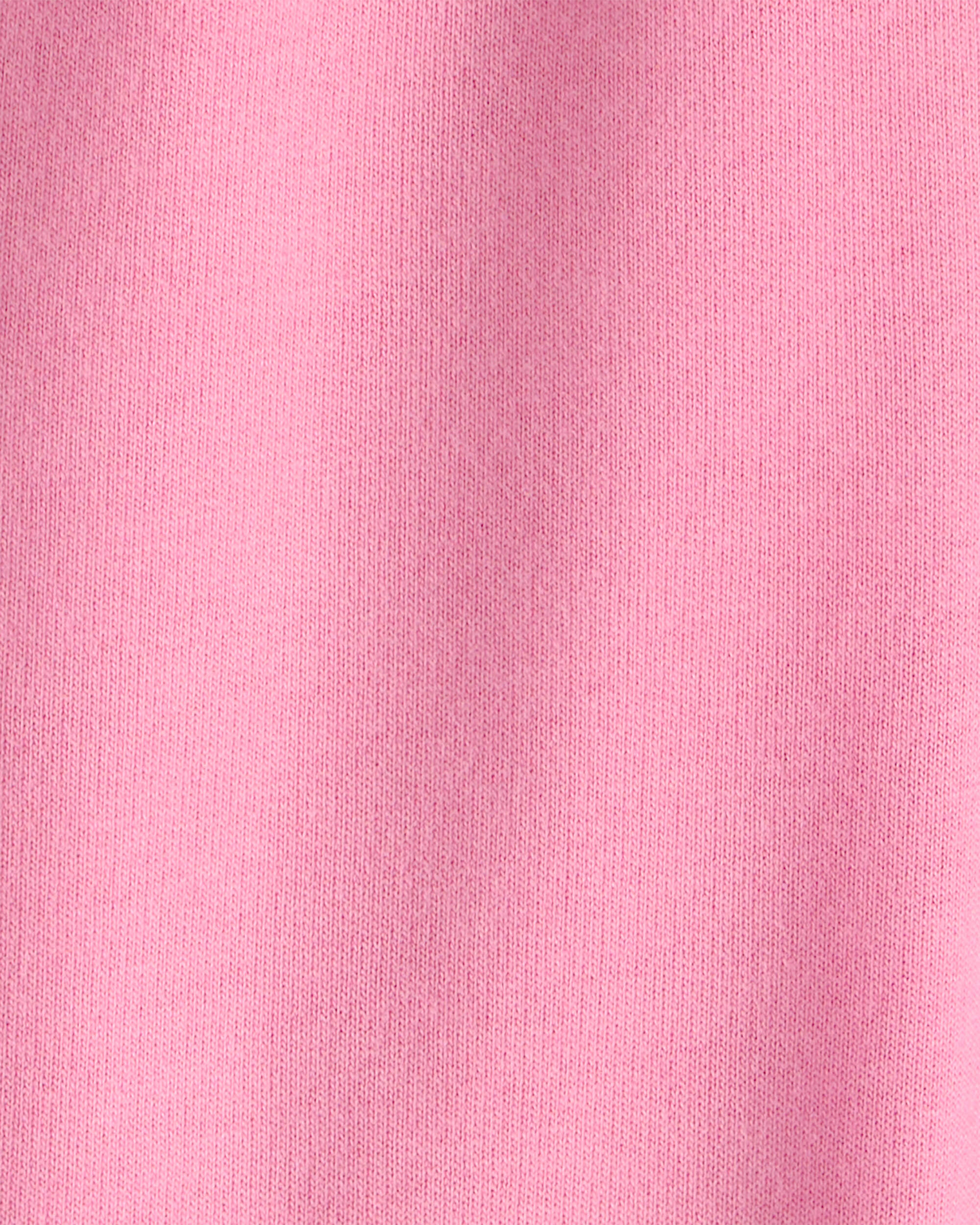 Baby Girl French Terry Wide-Leg Active Pants - Pink