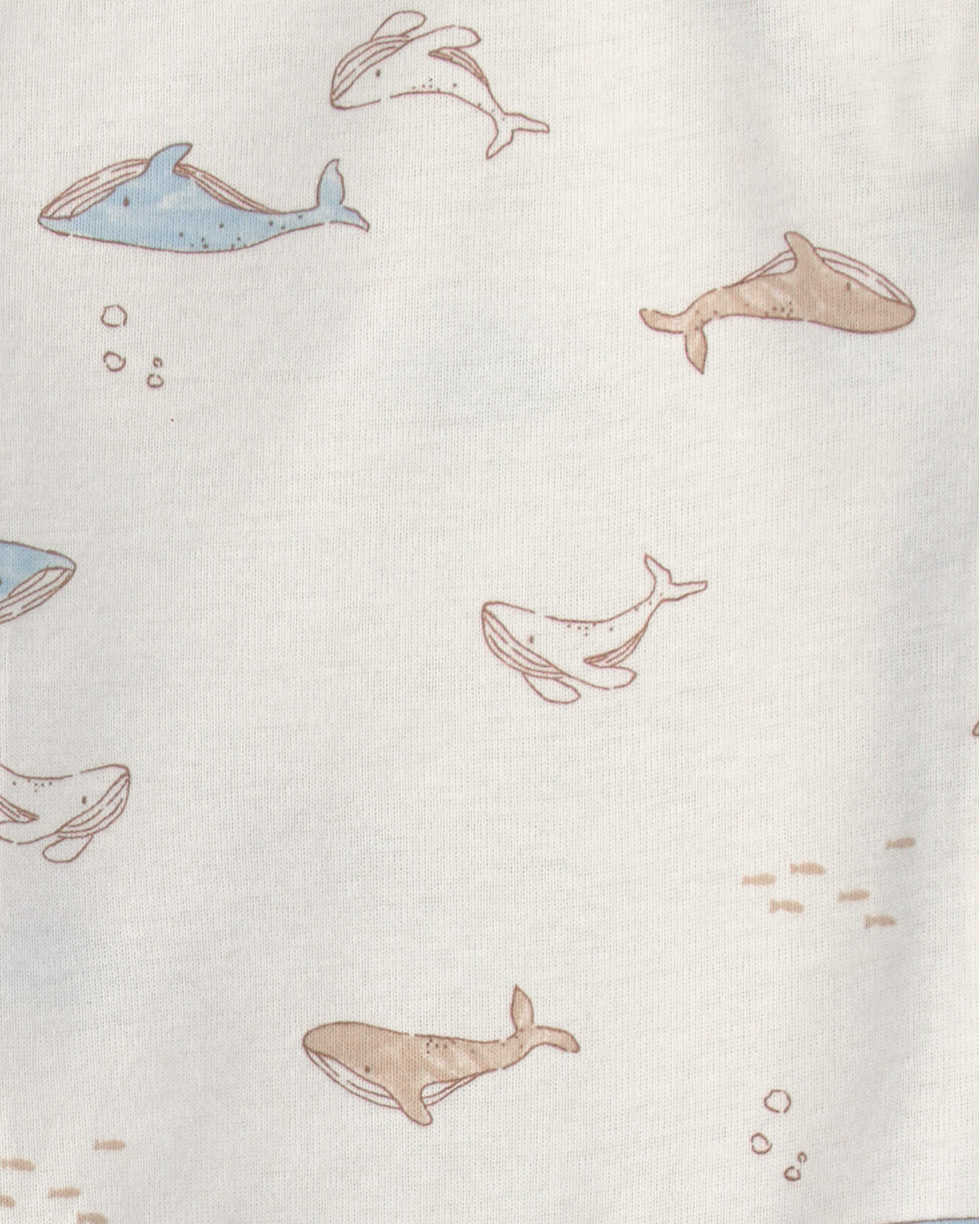 Baby 3-Piece Whale Long-Sleeve Top & Pant Set - Cream