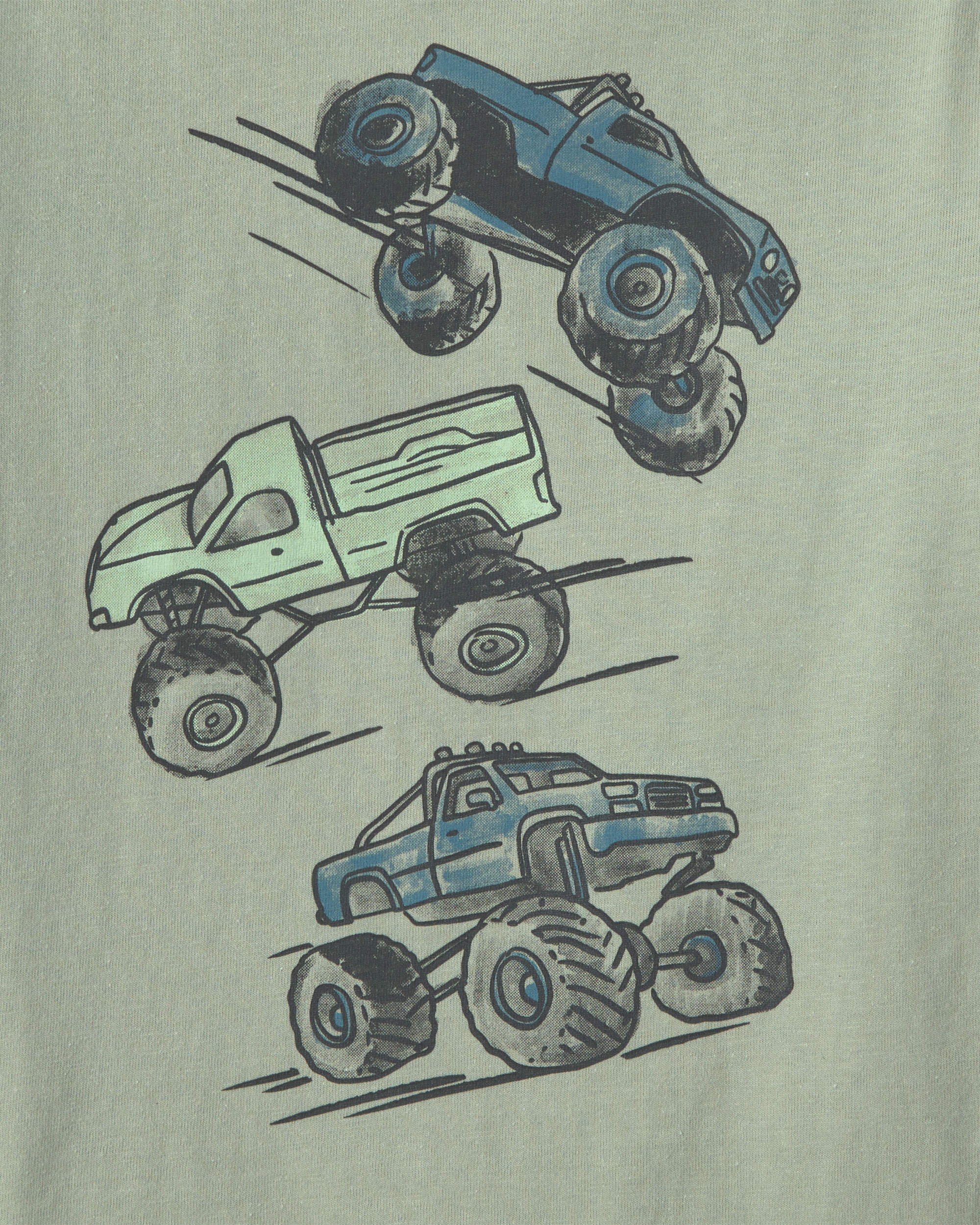 Toddler Boy Monster Truck Long-Sleeve Graphic Tee - Green