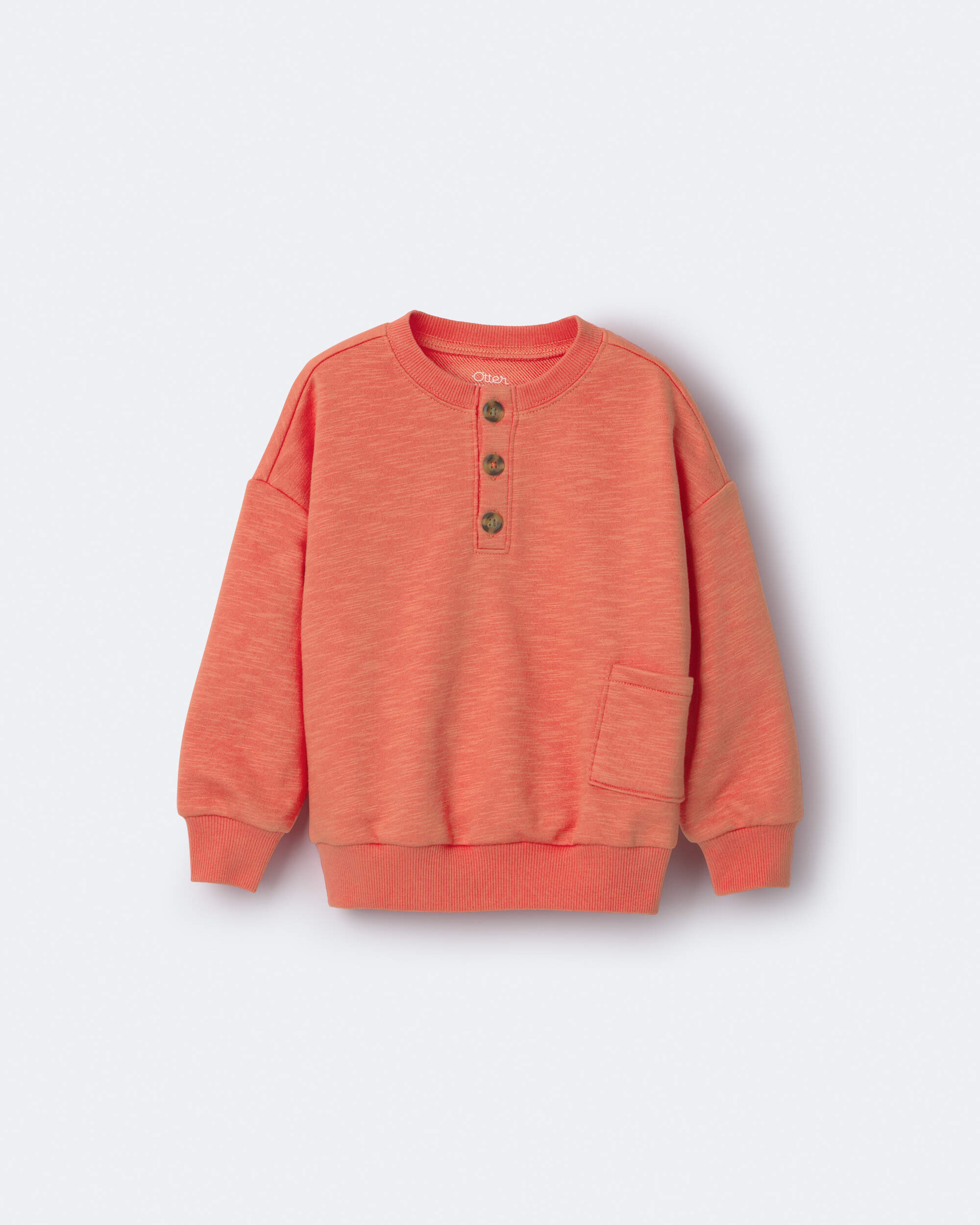 Toddler Boy French Terry Long-Sleeve Sweatshirt - Orange