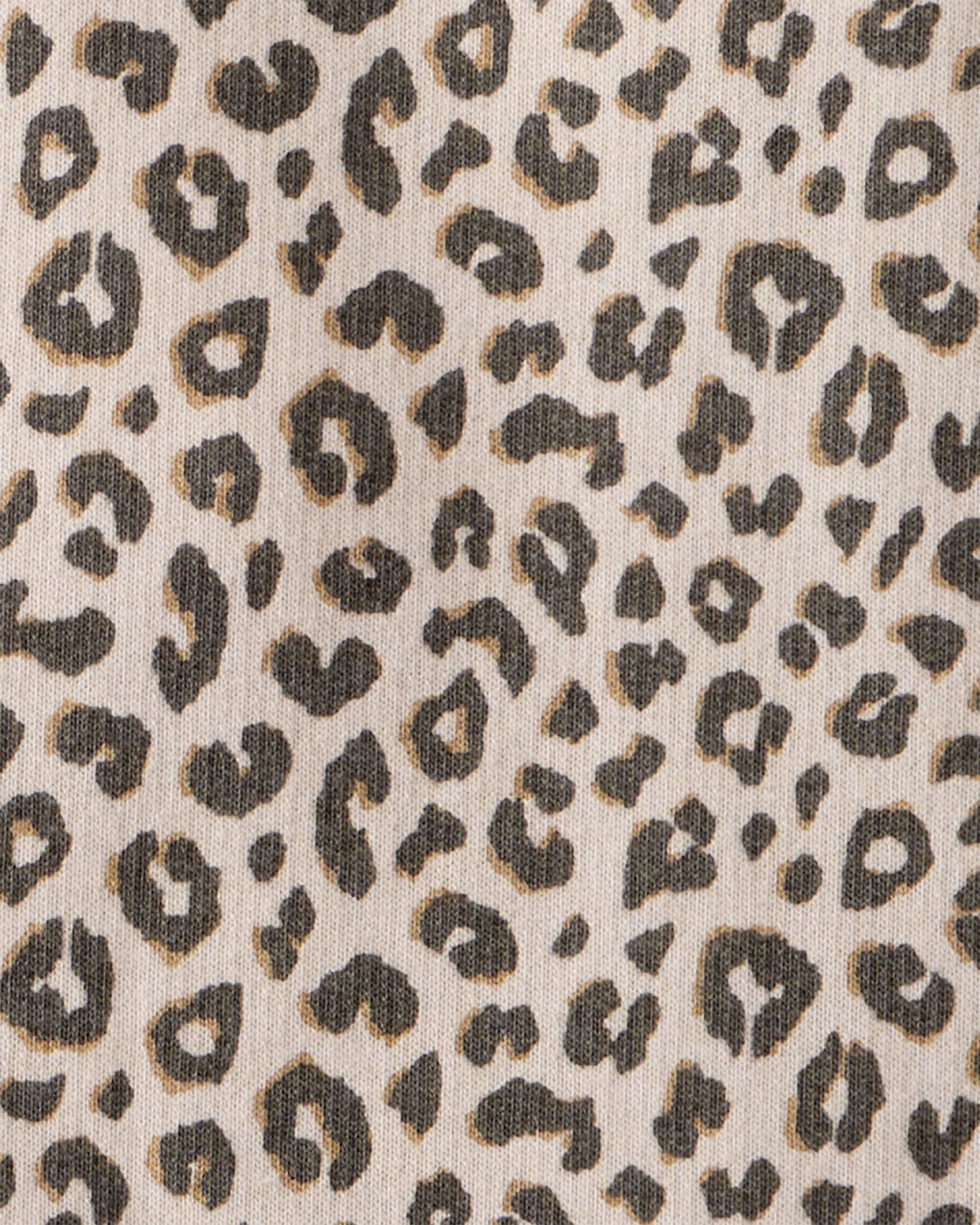 Toddler Girl 2-Piece Leopard Print Cotton Long-Sleeve Dress Set - Brown