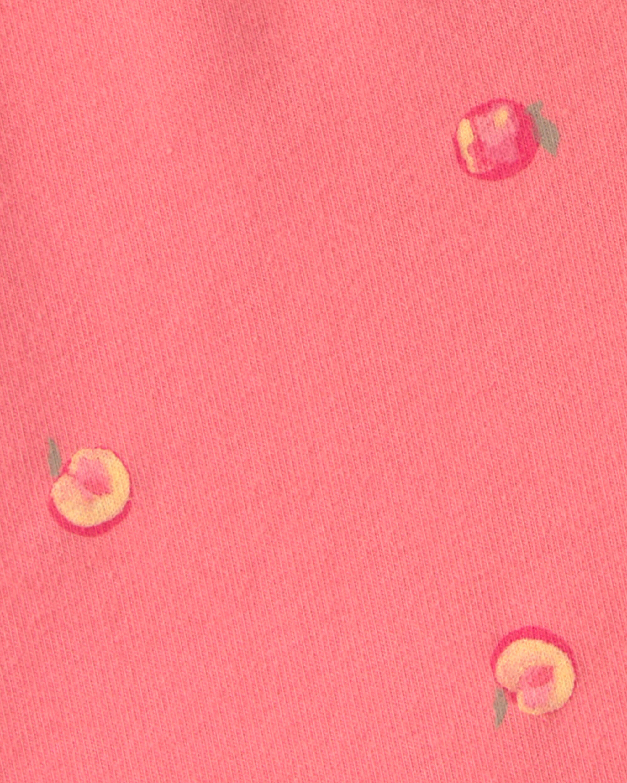 Baby Girl Peach Bike Shorts - Coral