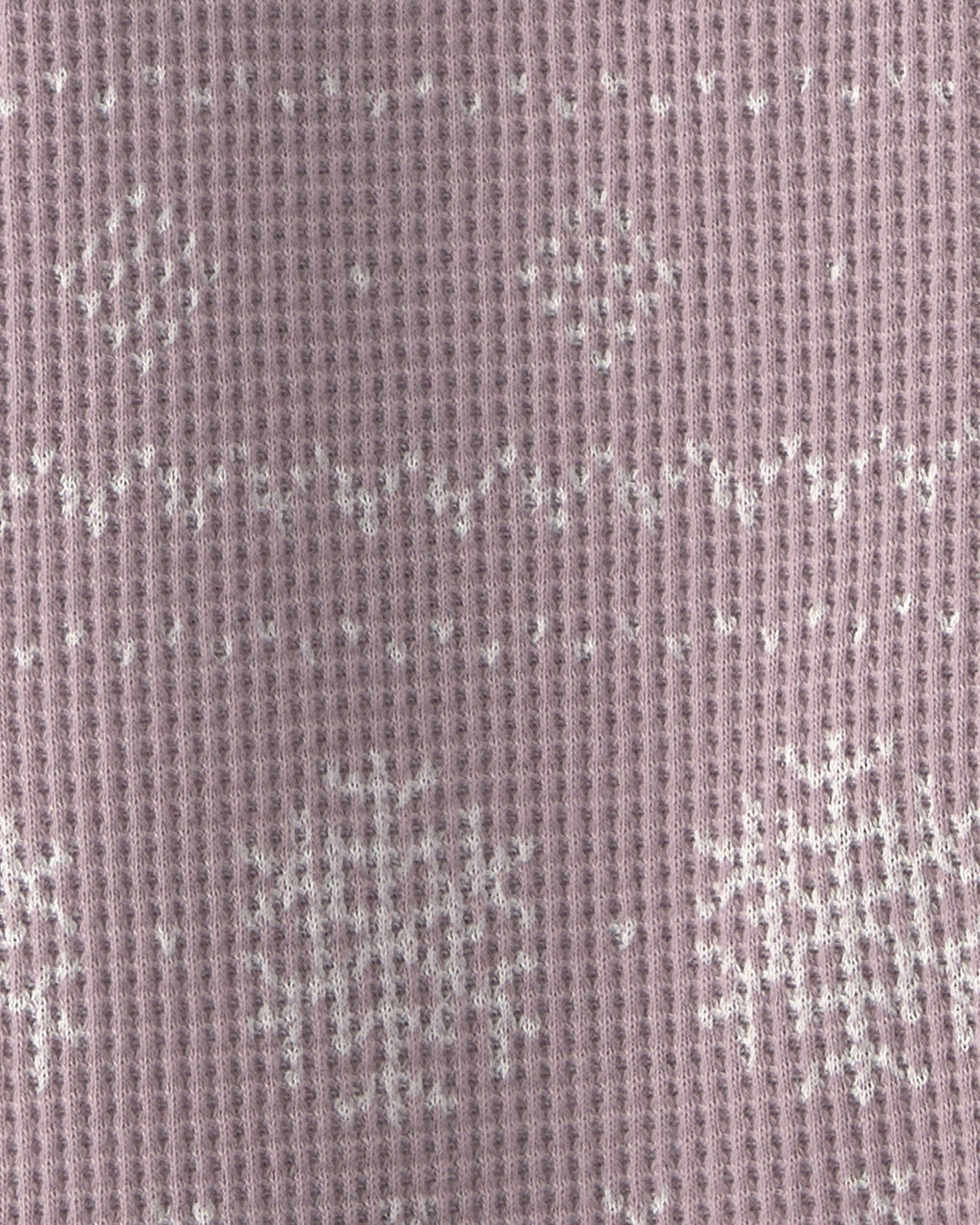 Baby Girl Fair Isle Waffle Knit Pyjamas Made with Organic Cotton