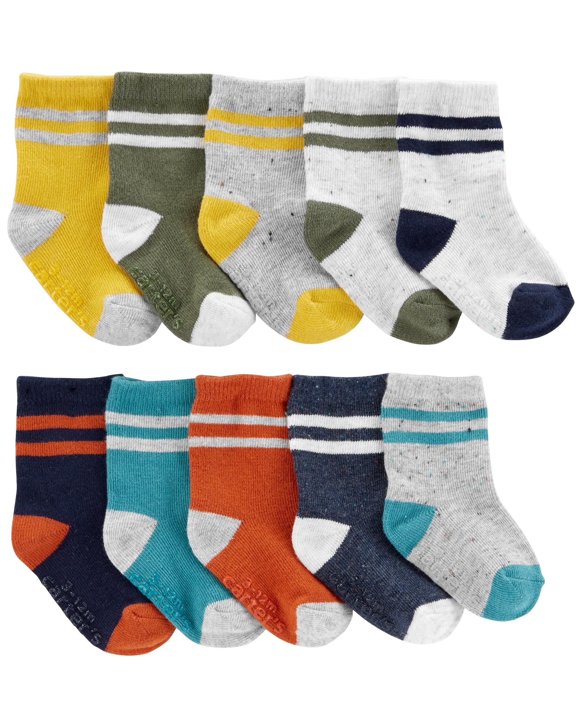 10-Pack Striped Socks