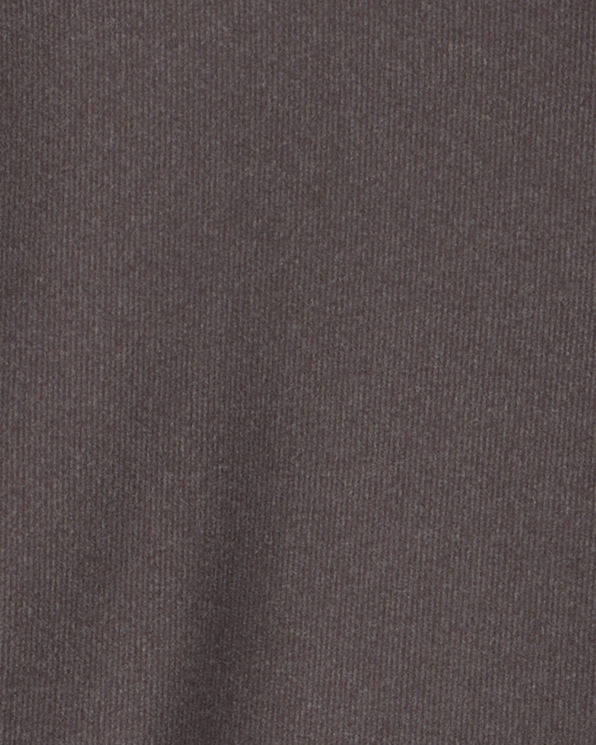 Boys Quarter-Zip Rib Pullover Sweatshirt - Grey