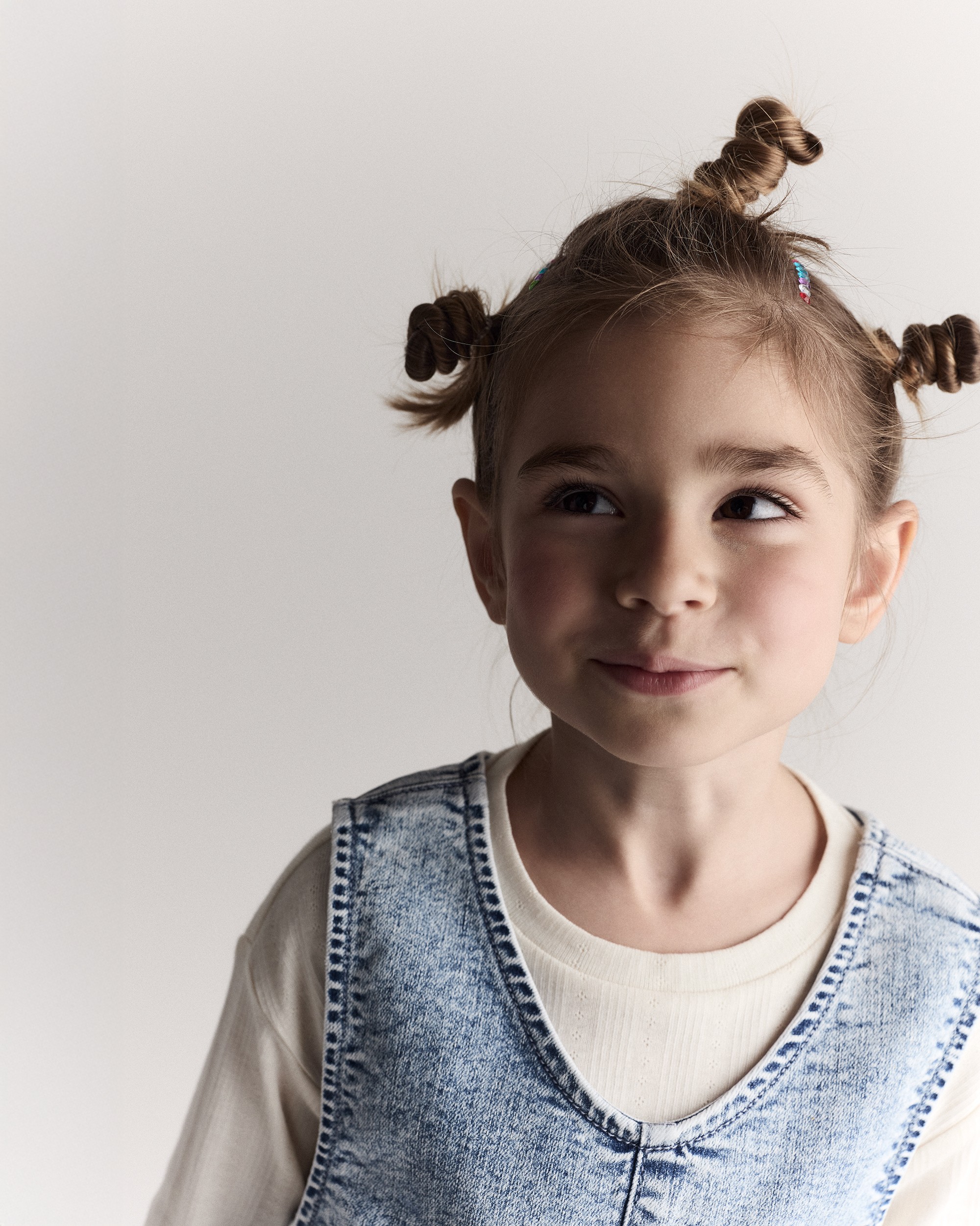 Toddler Girl Otter Pocket Denim Jumper Avenue Wash - Blue