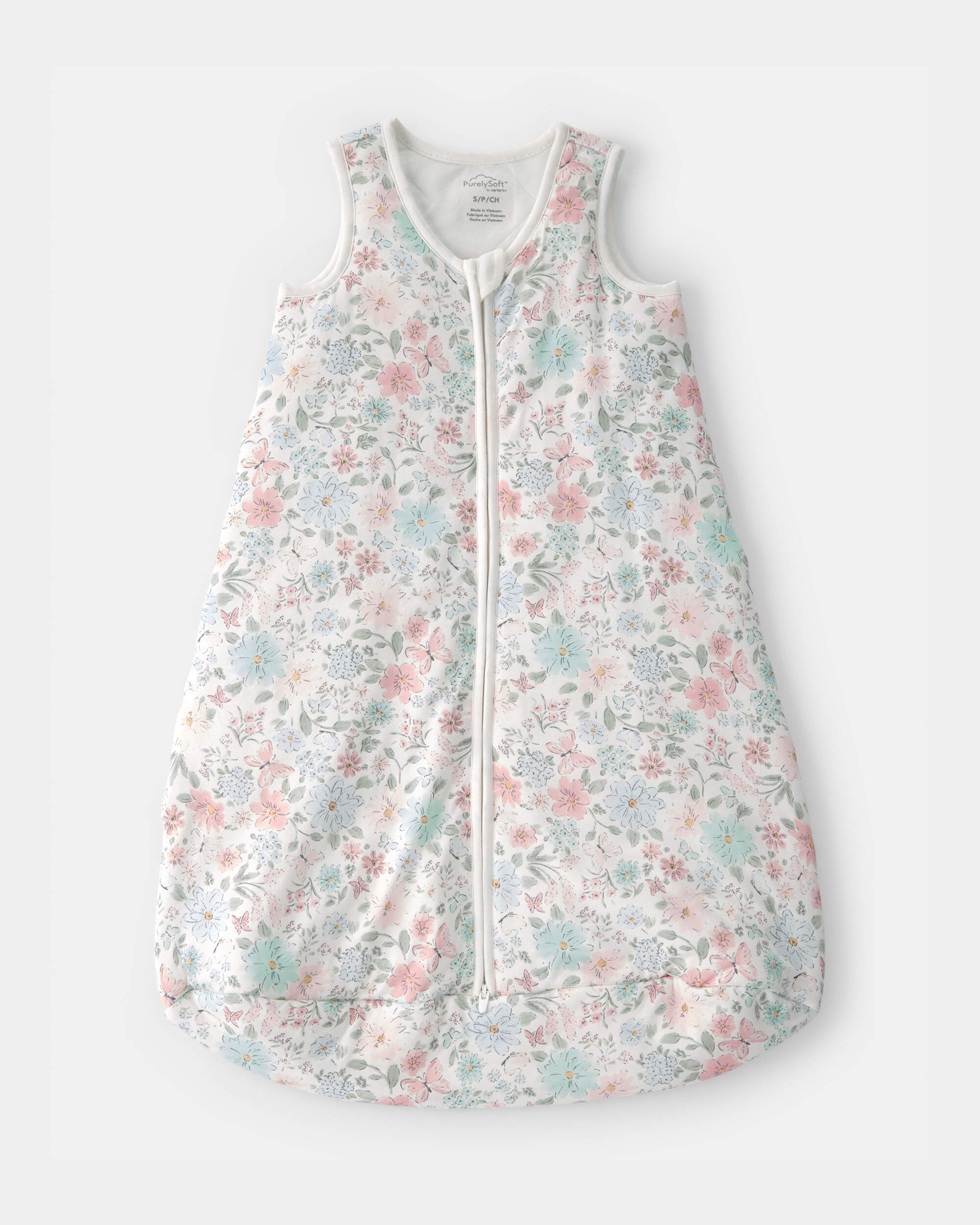 Baby Girl Butterfly Garden 2-Way Zip PurelySoft Wearable Blanket