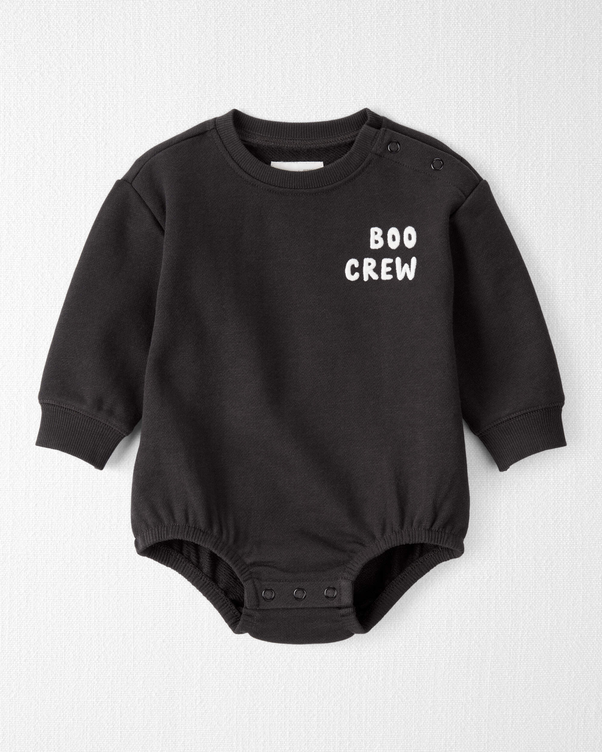 Baby Organic Cotton Boo Crew Bodysuit