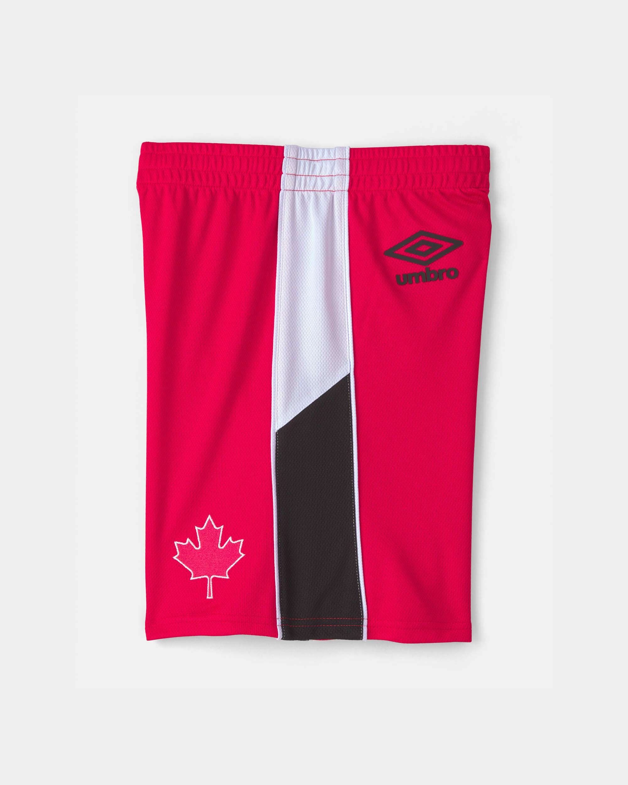 Kids 2-Piece Umbro Canada Soccer Jersey & Short Set - Red/White/Black