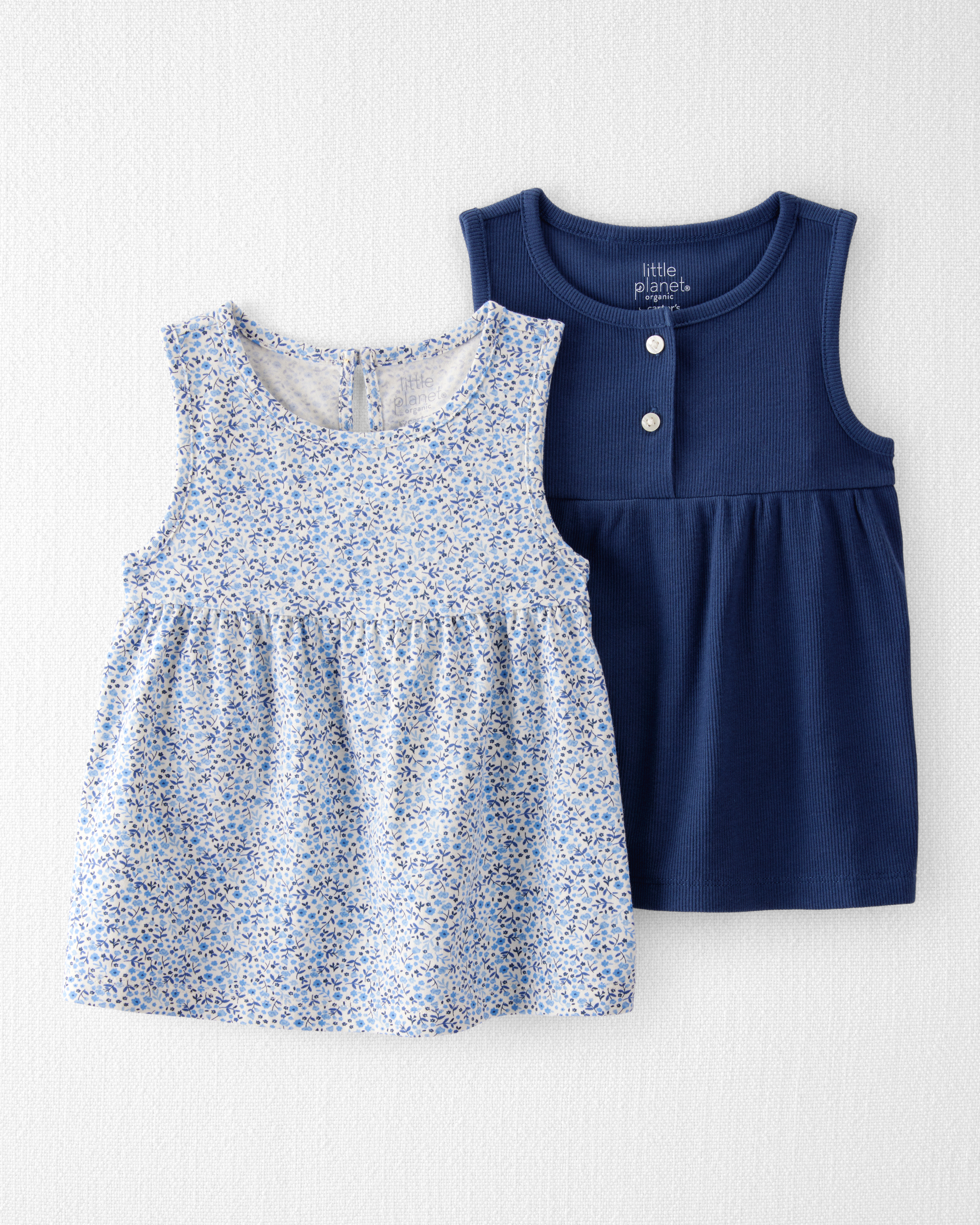 Toddler 2-Pack Organic Cotton Knit Tanks