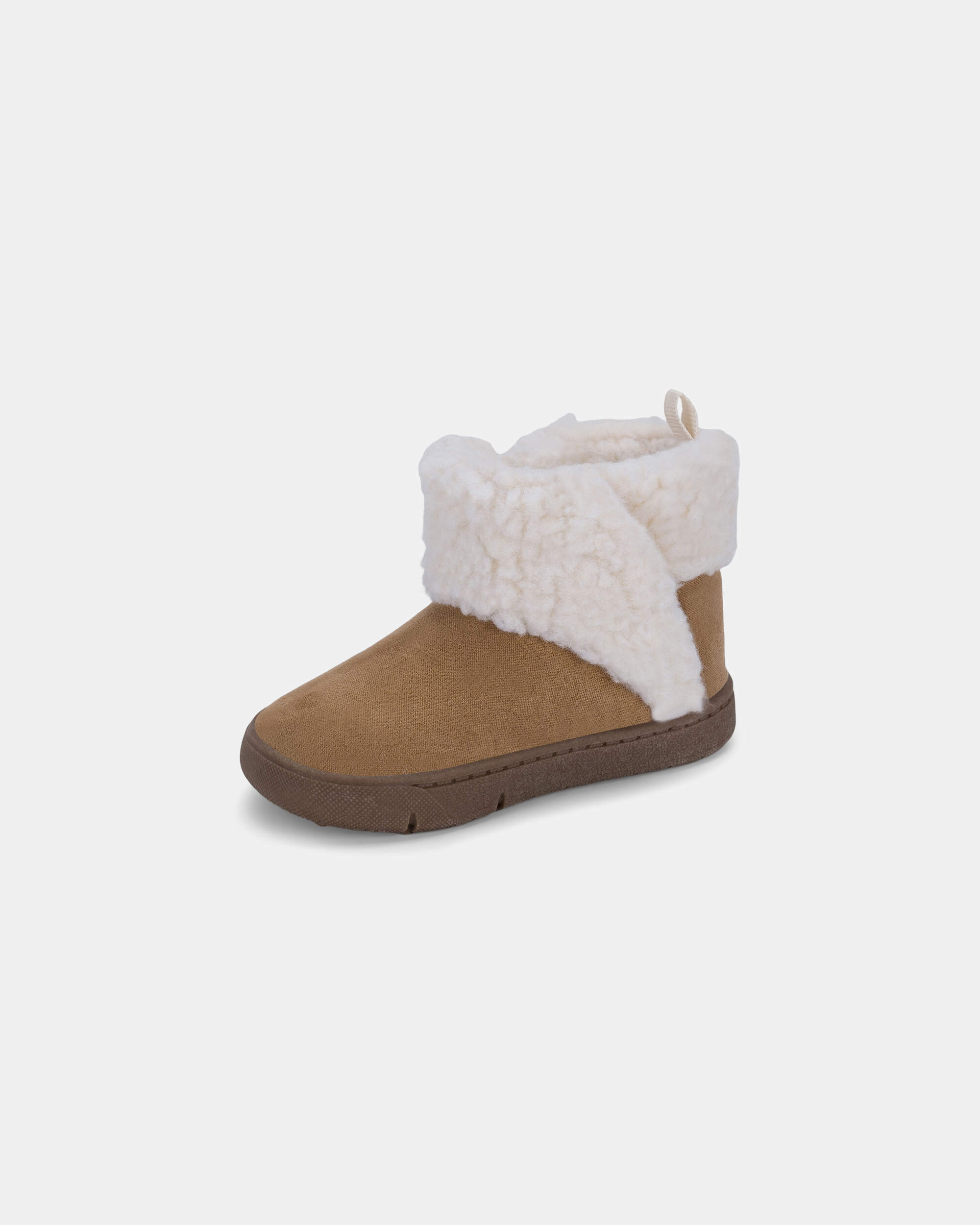 Baby Girl Every Step® First Walker Teddy Fleece Casual Shoe - Tan