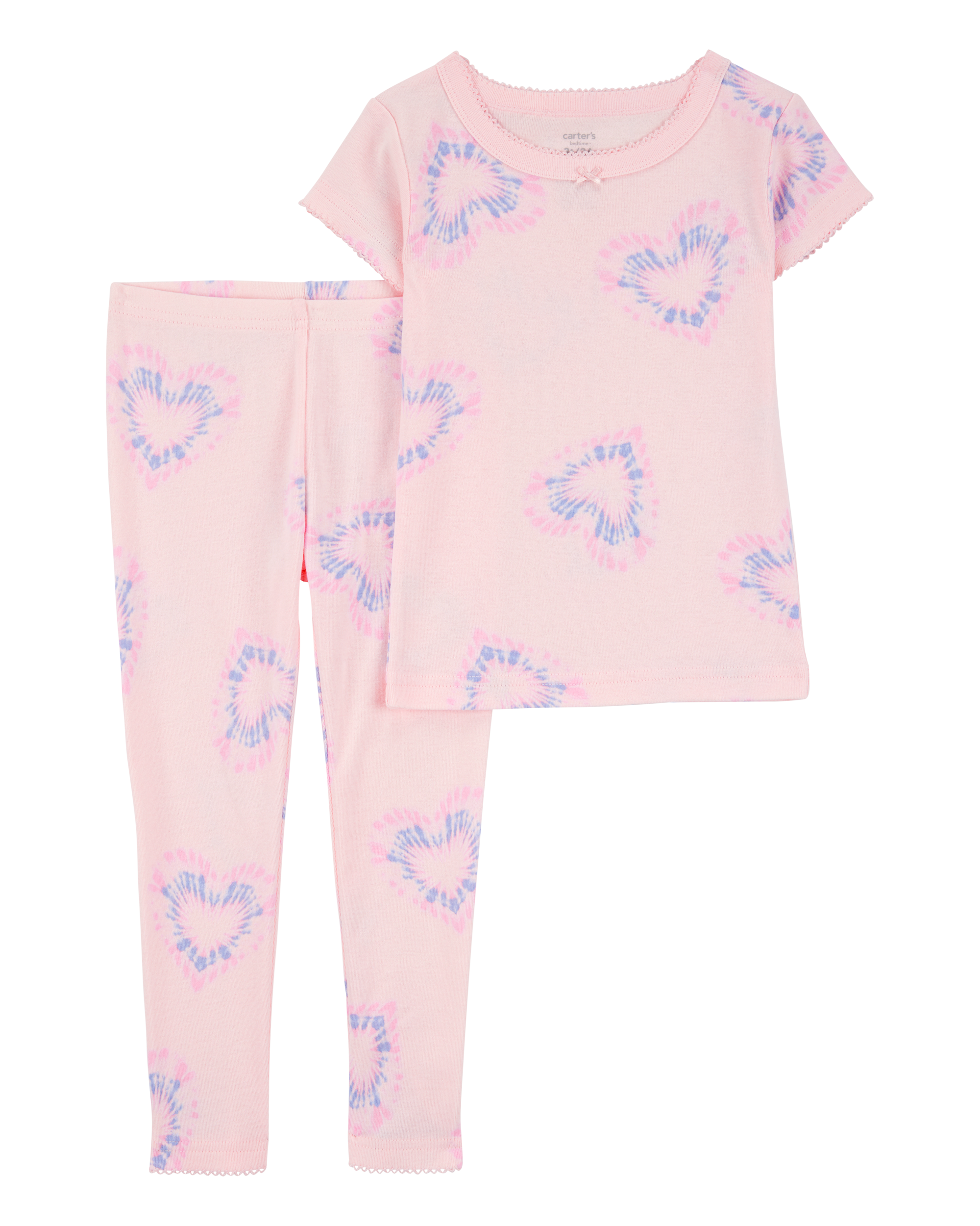 Toddler 2-Piece Tie-Dye Hearts 100% Snug Fit Cotton Pyjamas