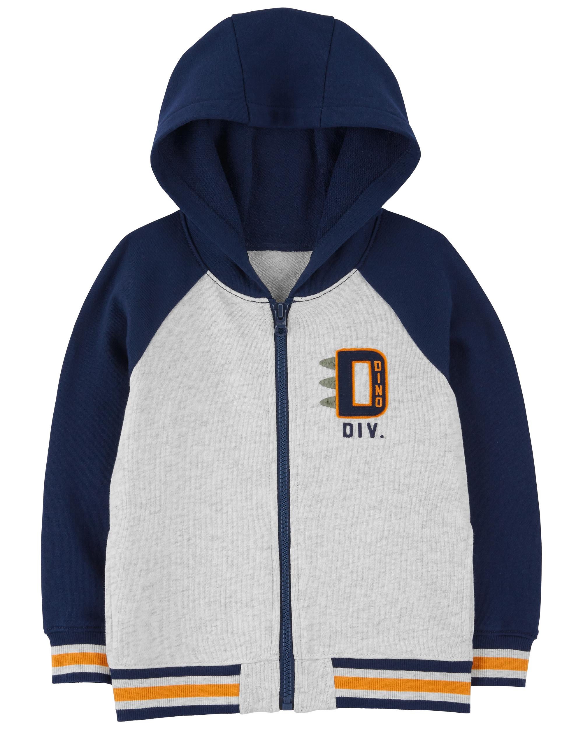 Navy blue online hooded jacket