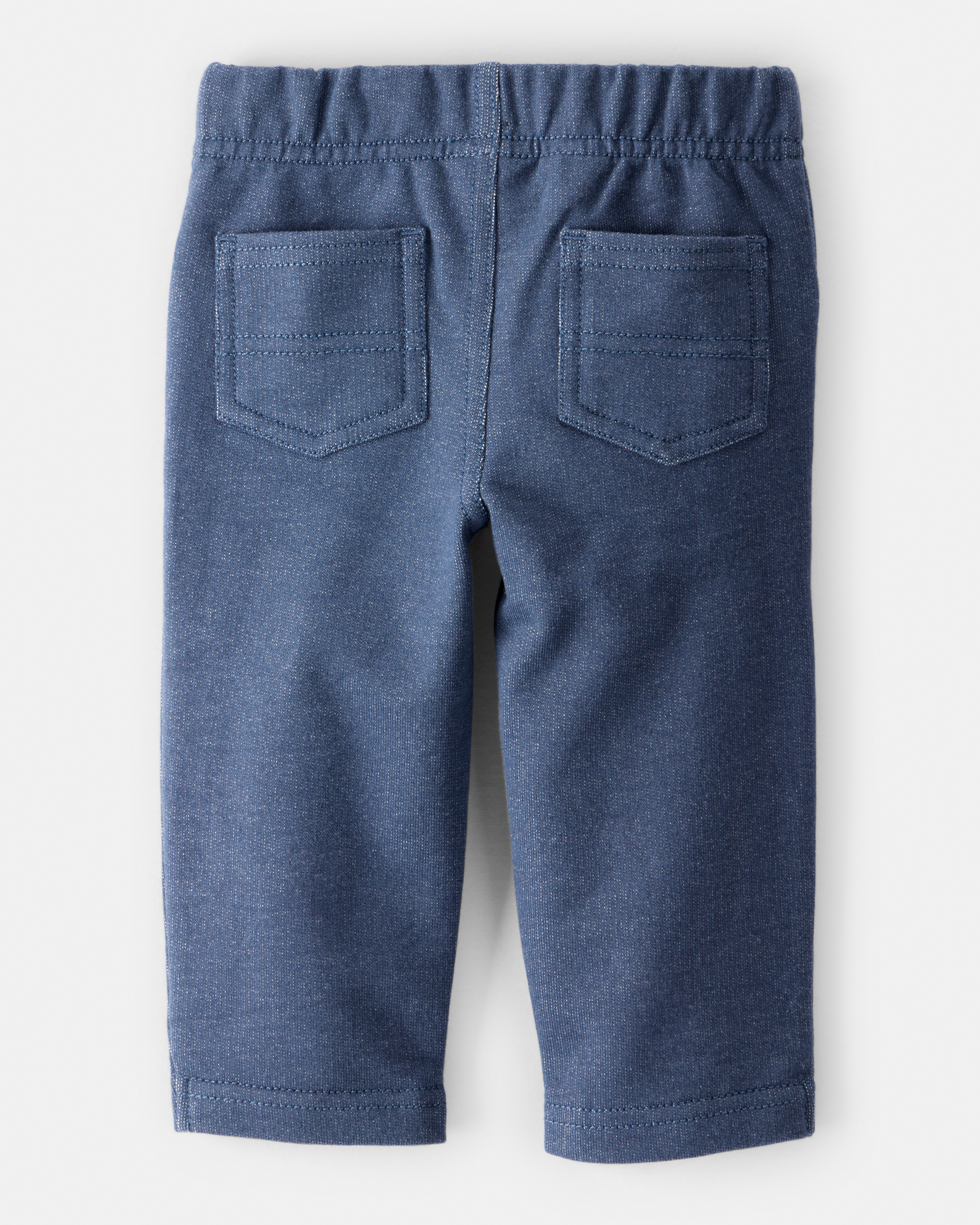 Baby Boy 100% Cotton Pull-On Pants - Blue
