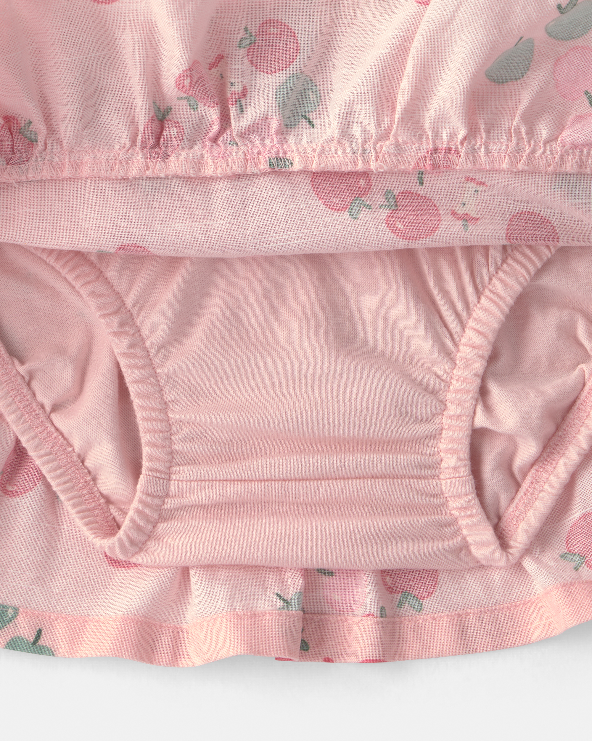 Baby Girl 2-Piece Apple French Terry Long-Sleeve Top & Skirt Set - Pink