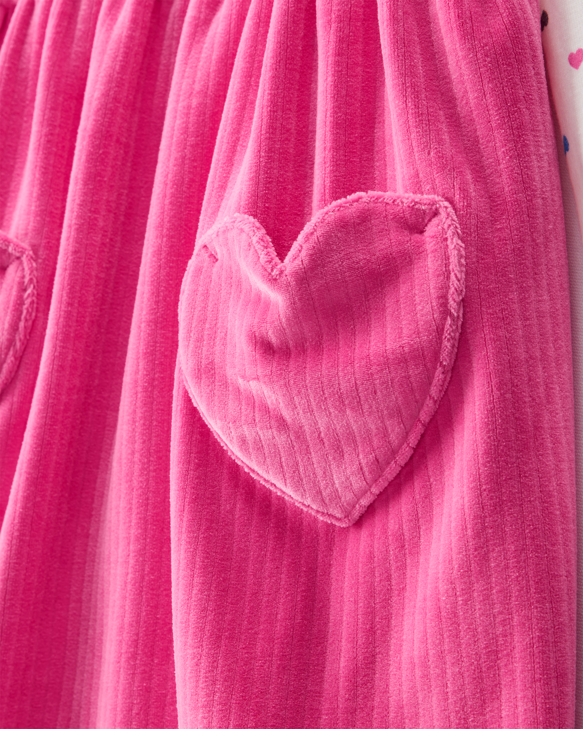 Toddler Girl Heart Velour Dress Set - Pink