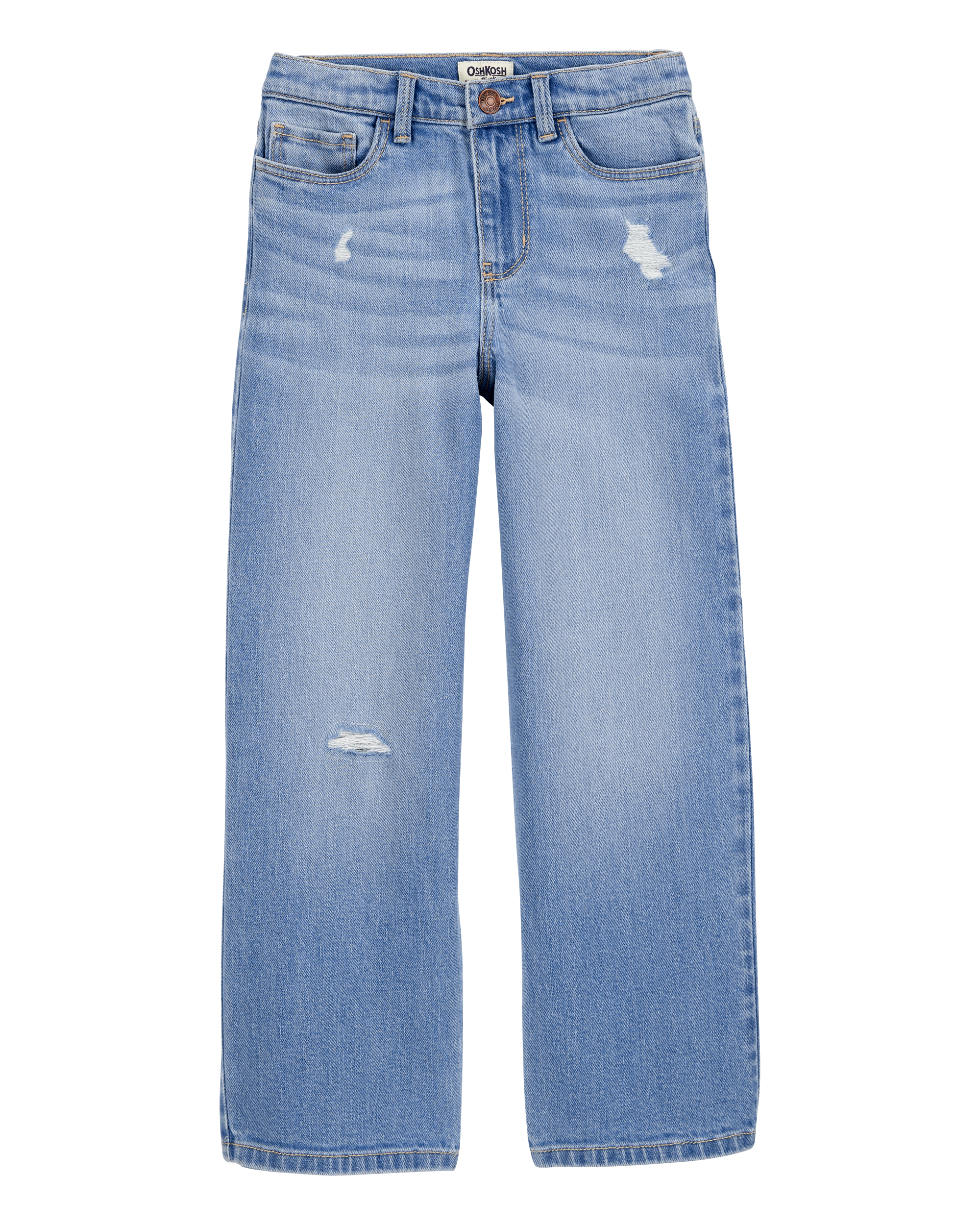 Kid Iconic Denim Wide-Leg Jeans: Rip & Repair Remix