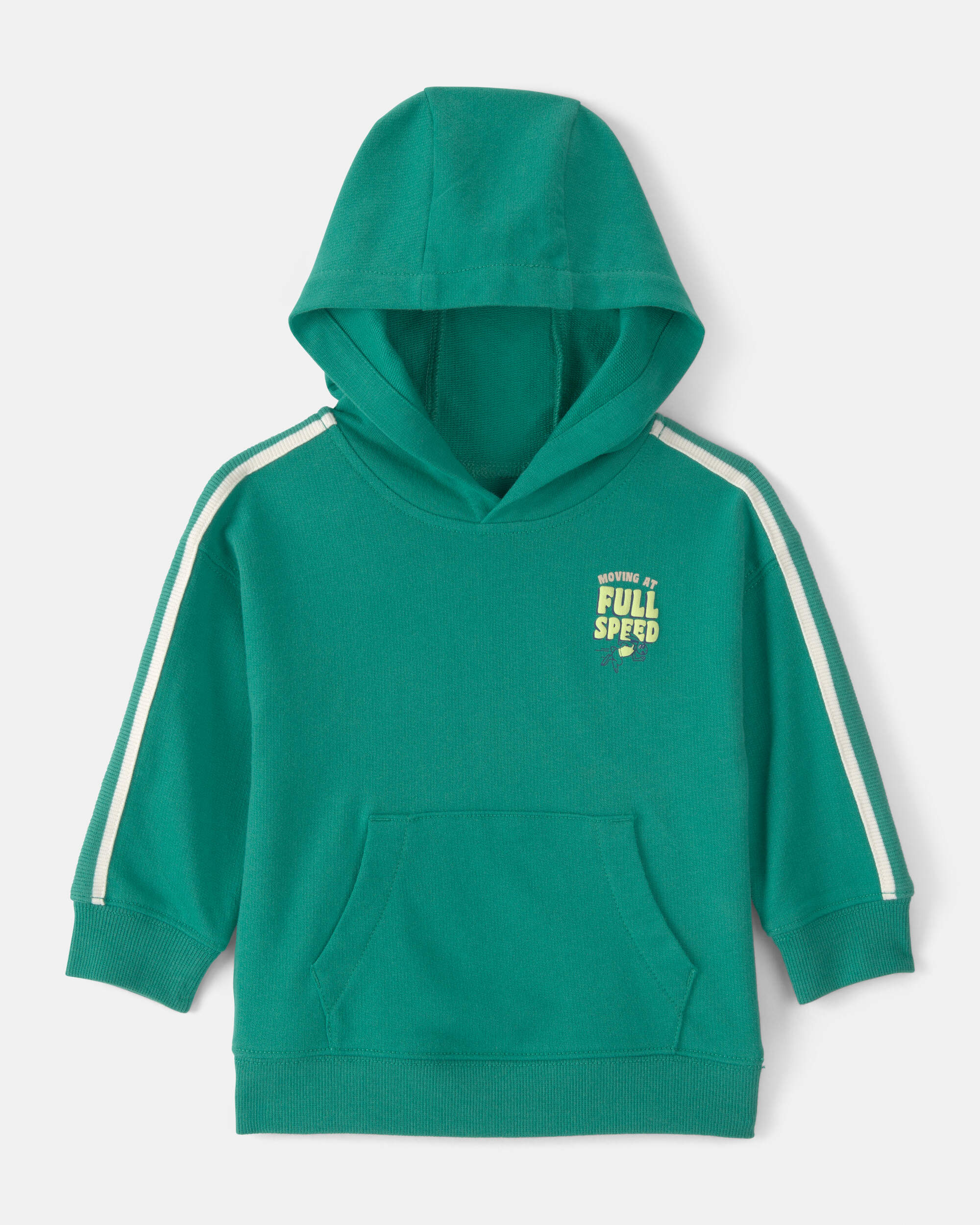 Baby Boy 'Full Speed' French Terry Hoodie - Green