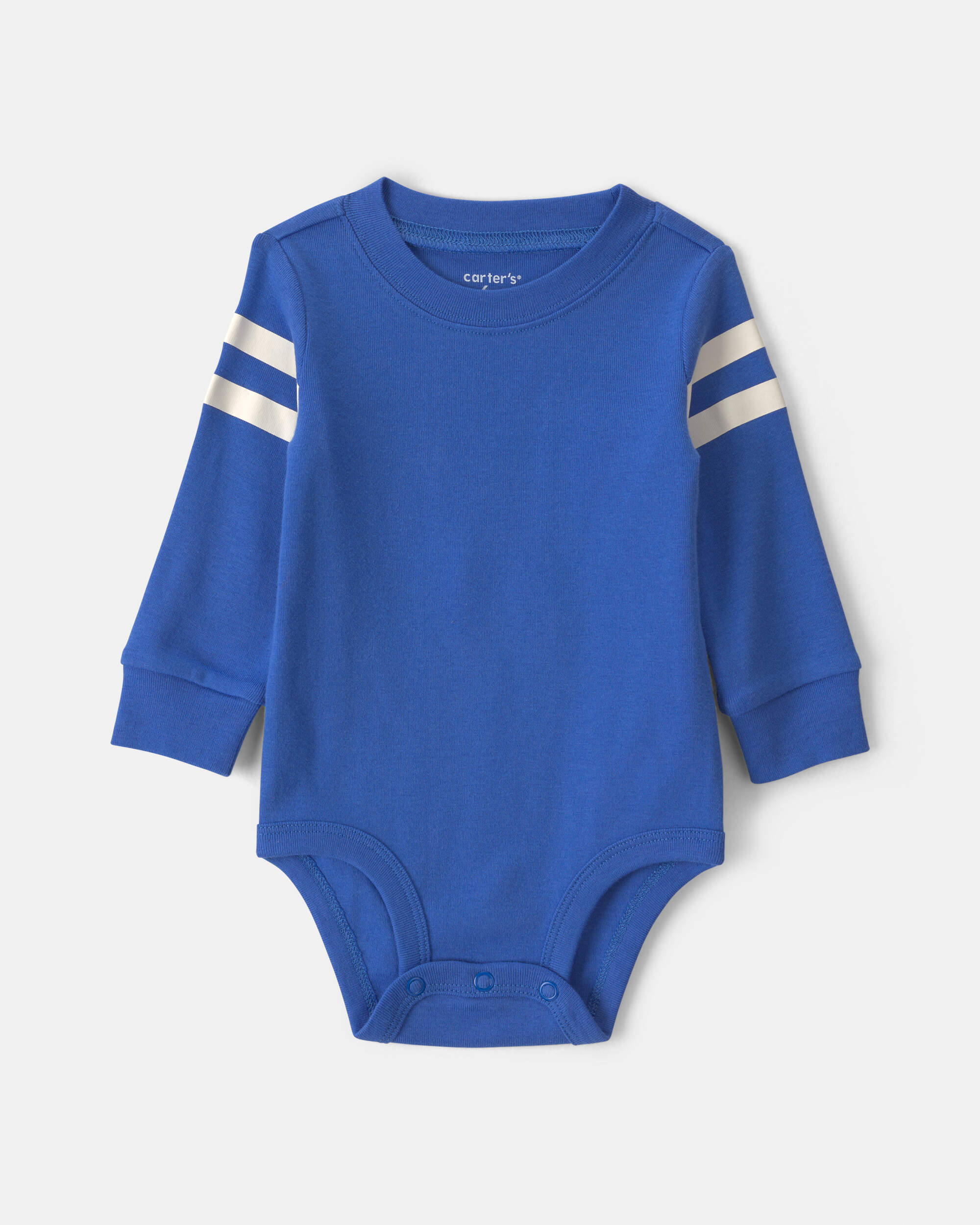 Baby Boy 3-Piece Varsity Quilted Layering Set - Grey/Blue