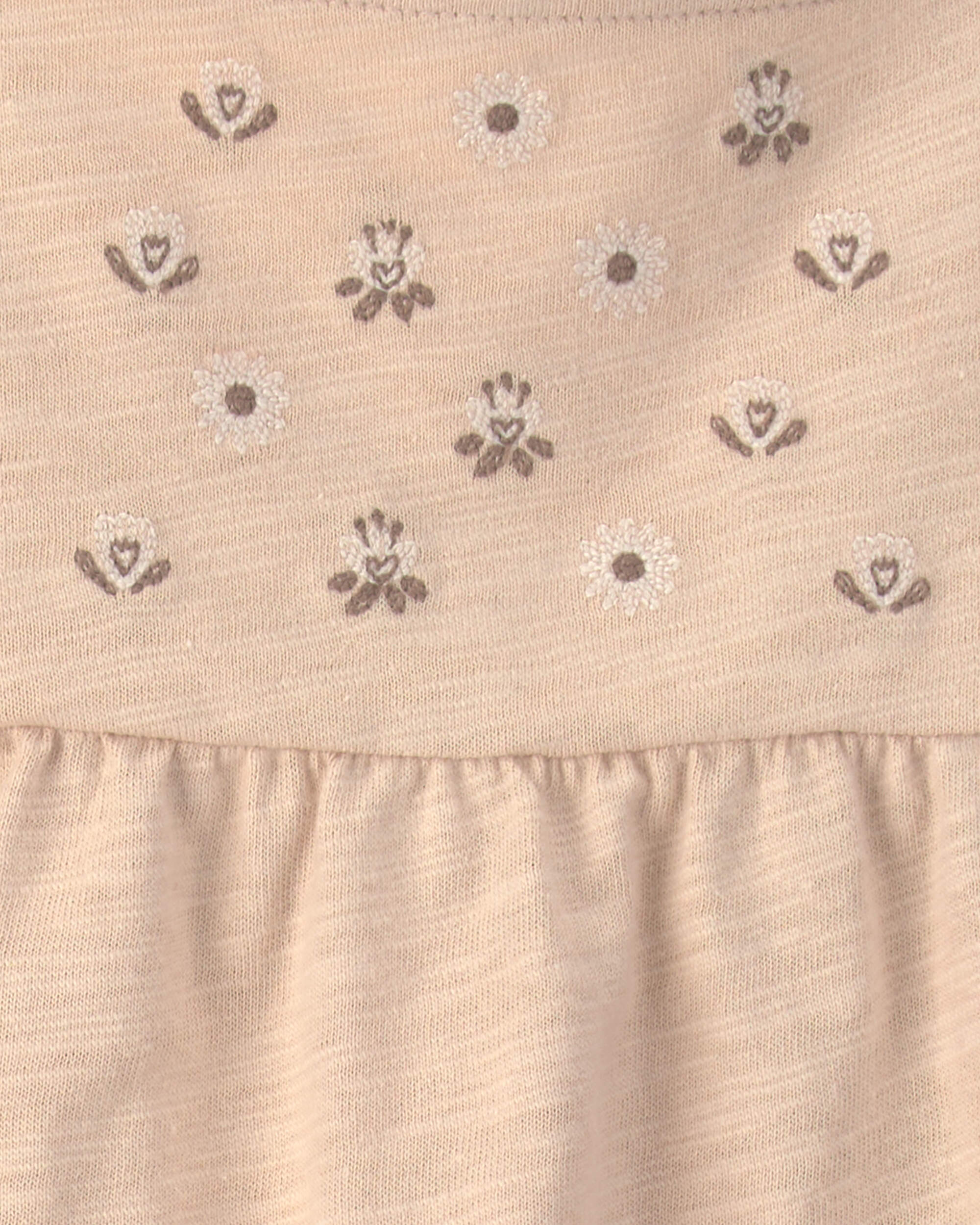 Baby Girl 2-Piece Floral Sleeveless Top & Pant Set - Cream