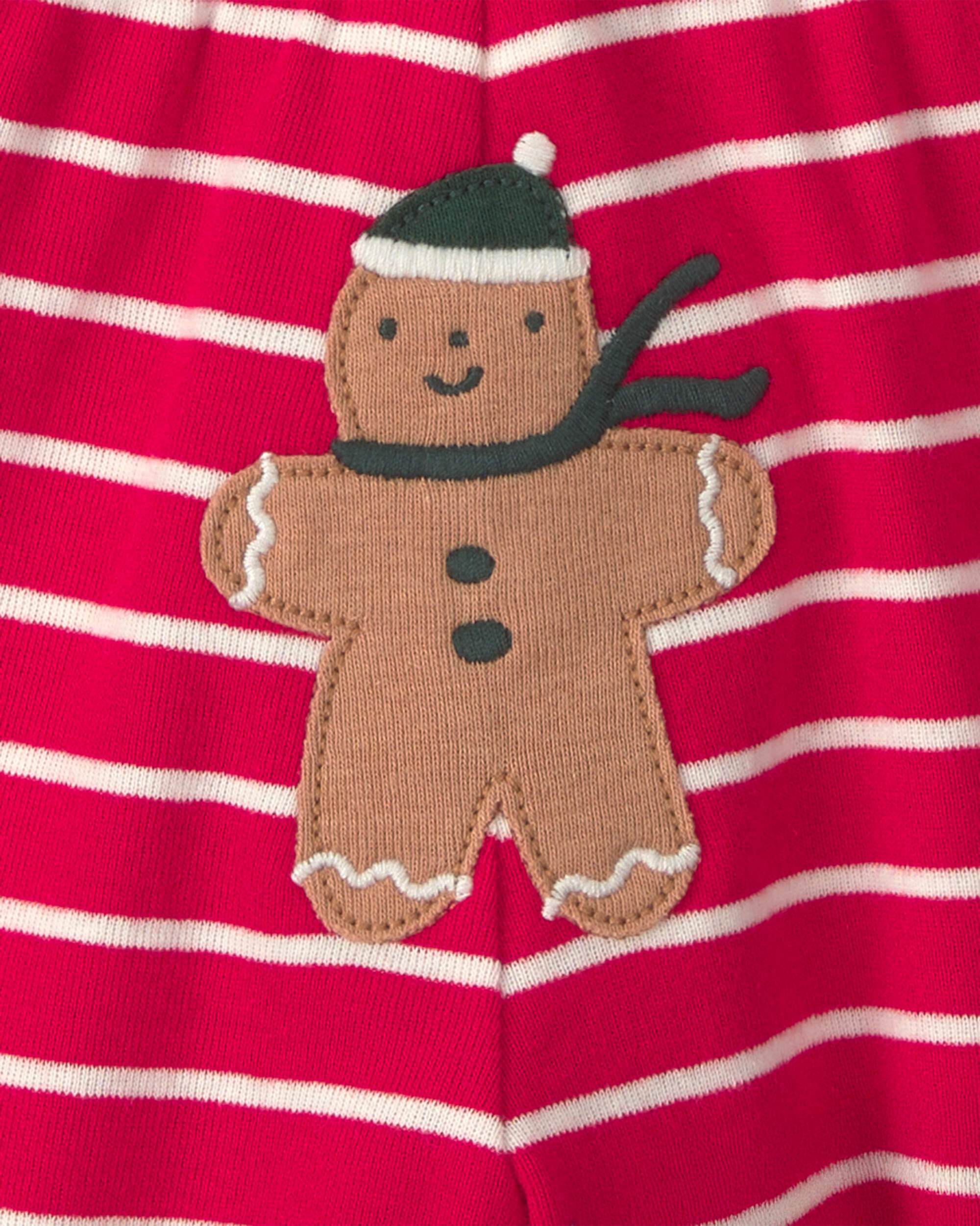 Baby Boy 3-Piece Gingerbread Long-Sleeve Bodysuit & Pant Set - Red/Cream