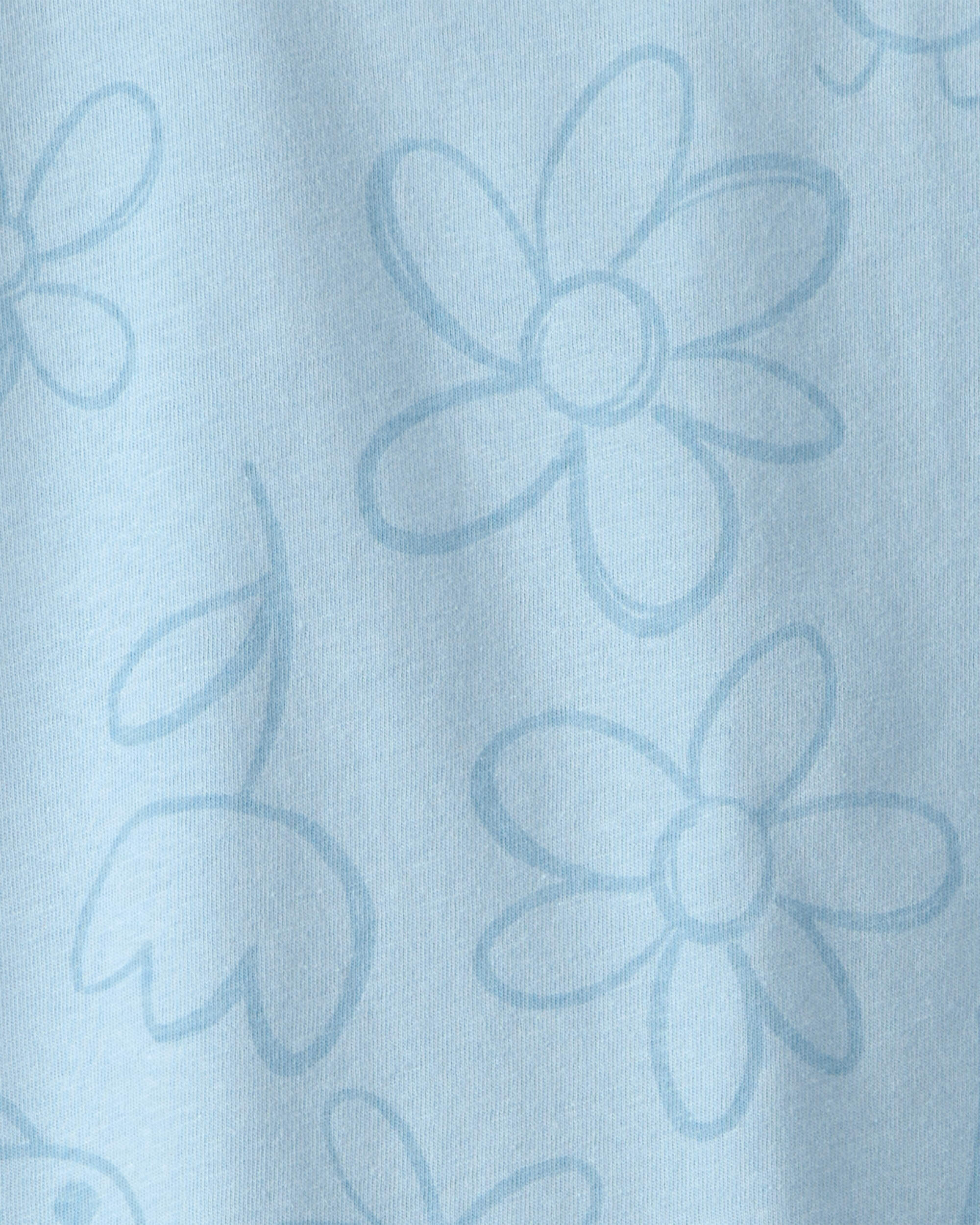 Toddler Girl Ladybug Floral Top - Blue