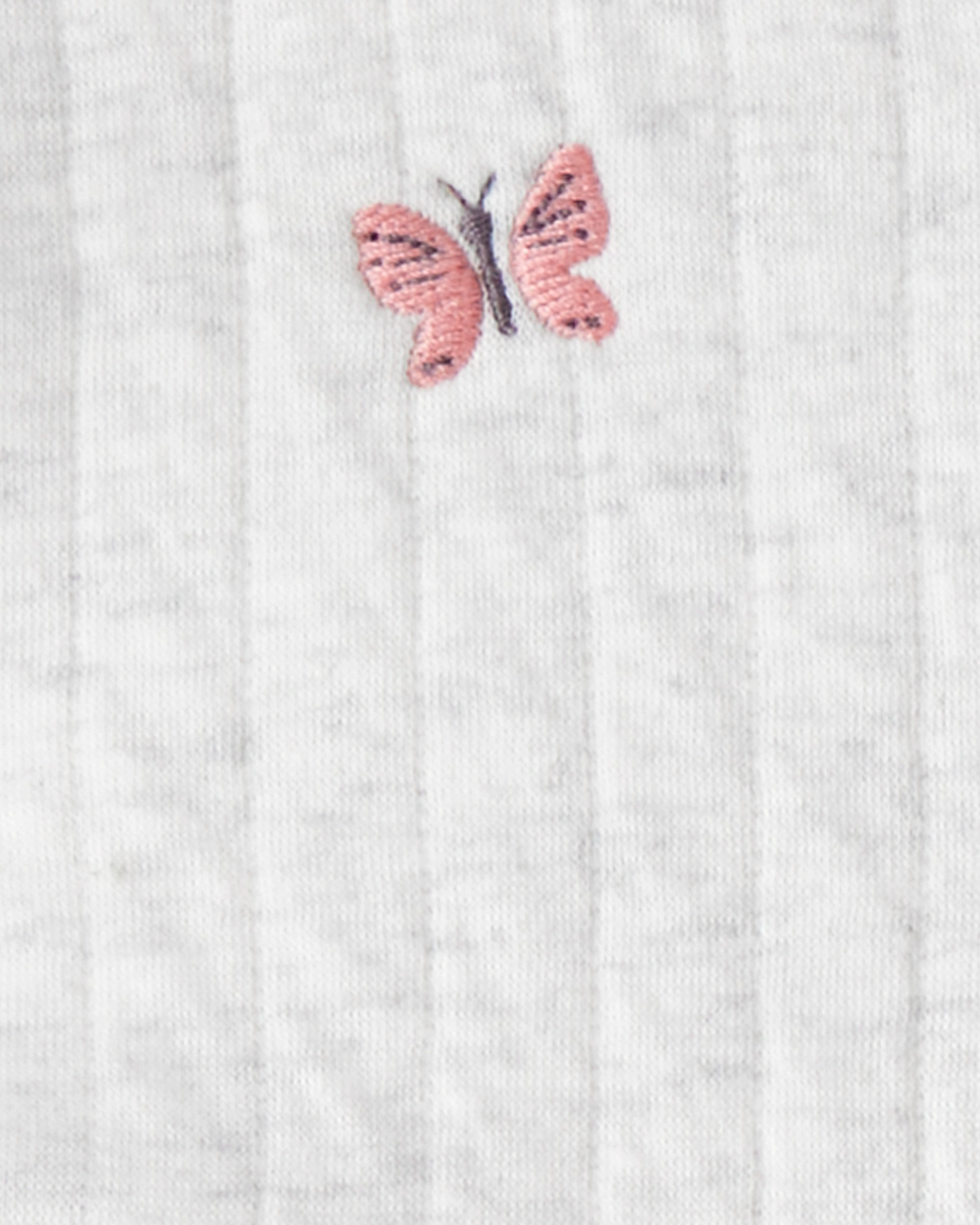 Baby Girl 3-Piece Butterfly Vest Outfit Set - Green